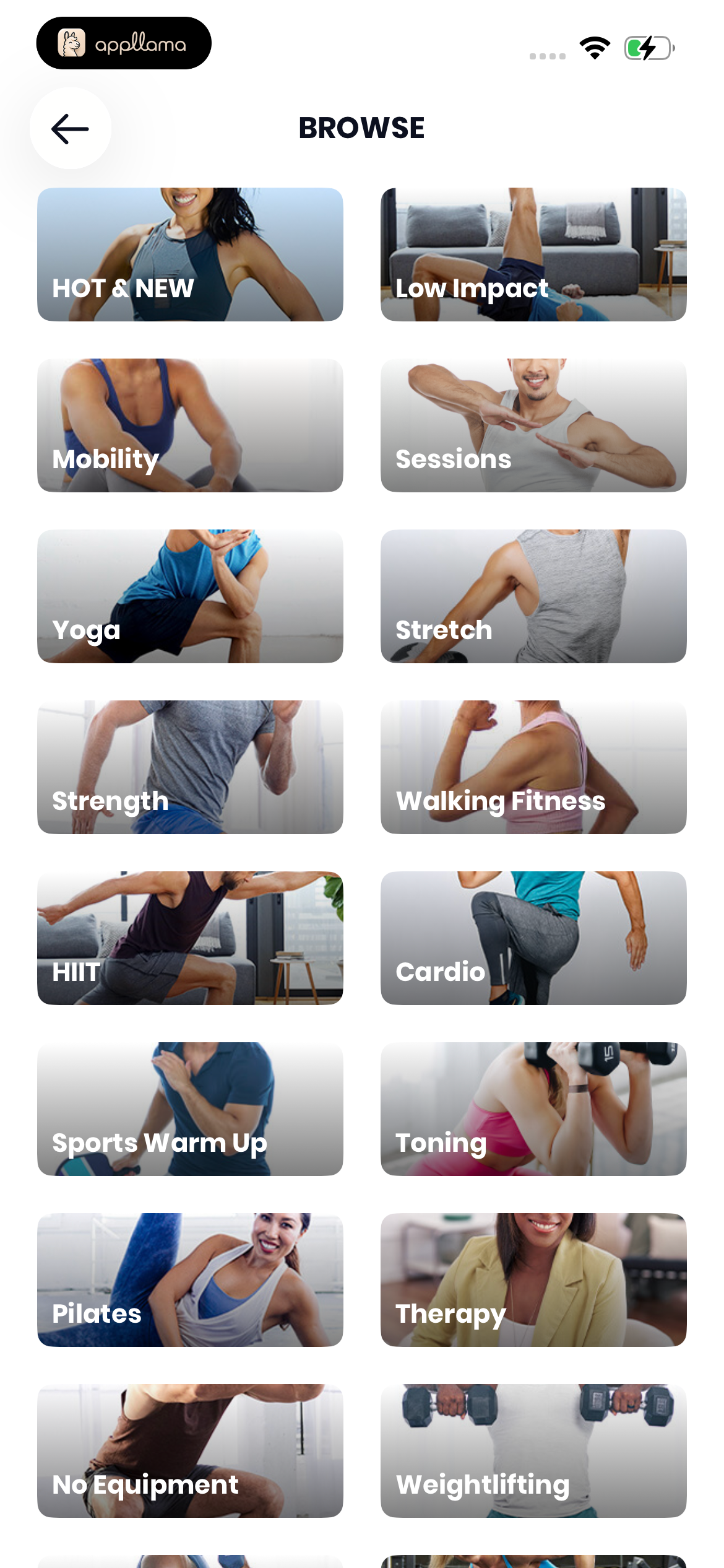 Workout Browse