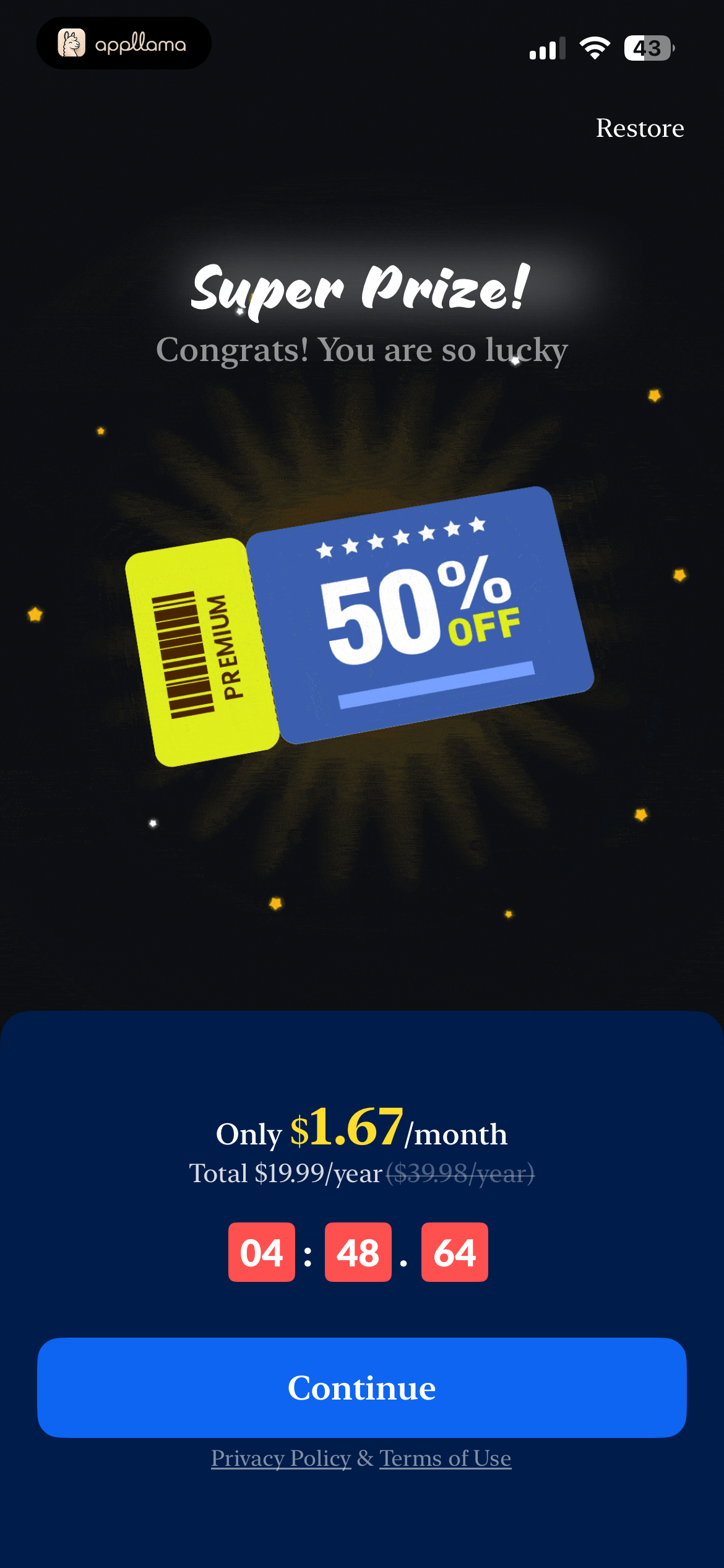 Discount Subscription