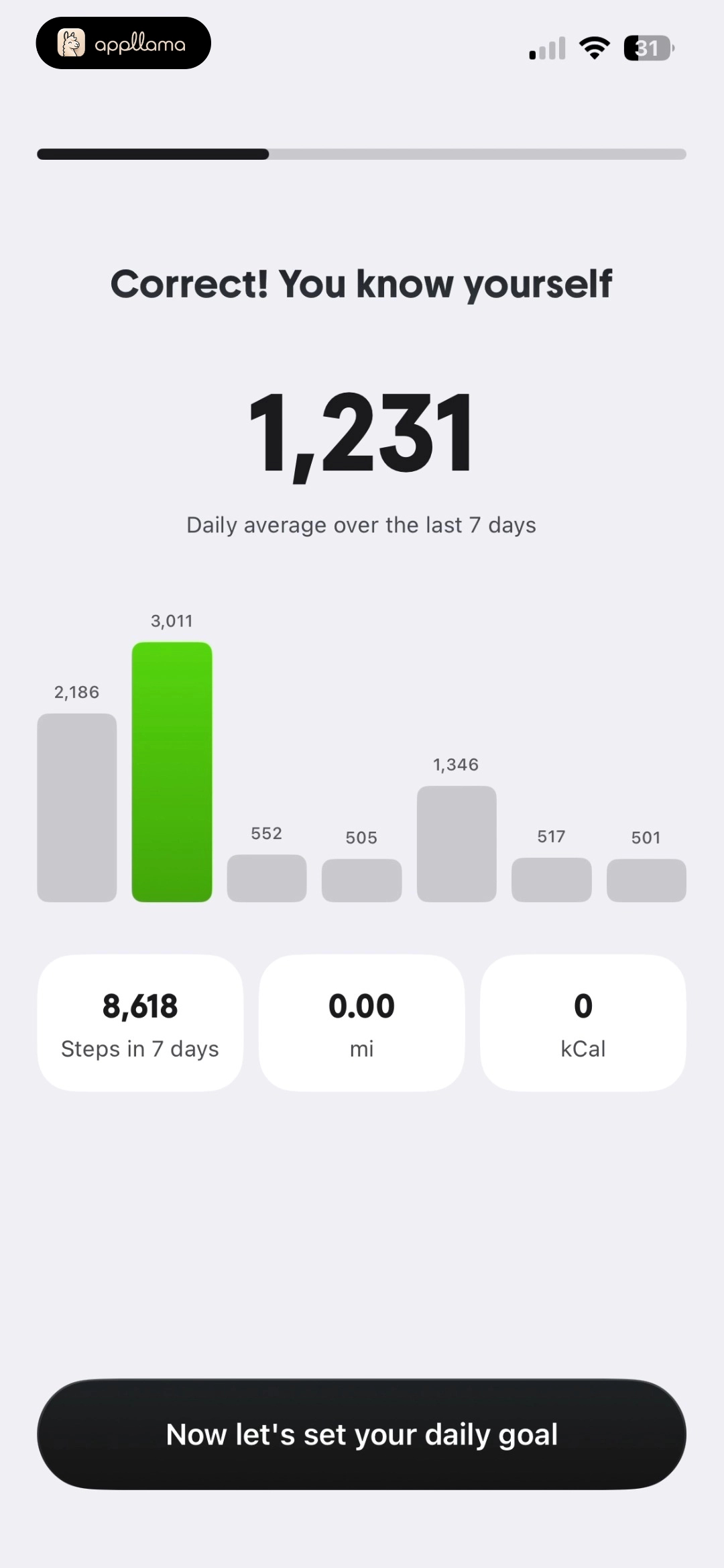 Walking Estimate Result