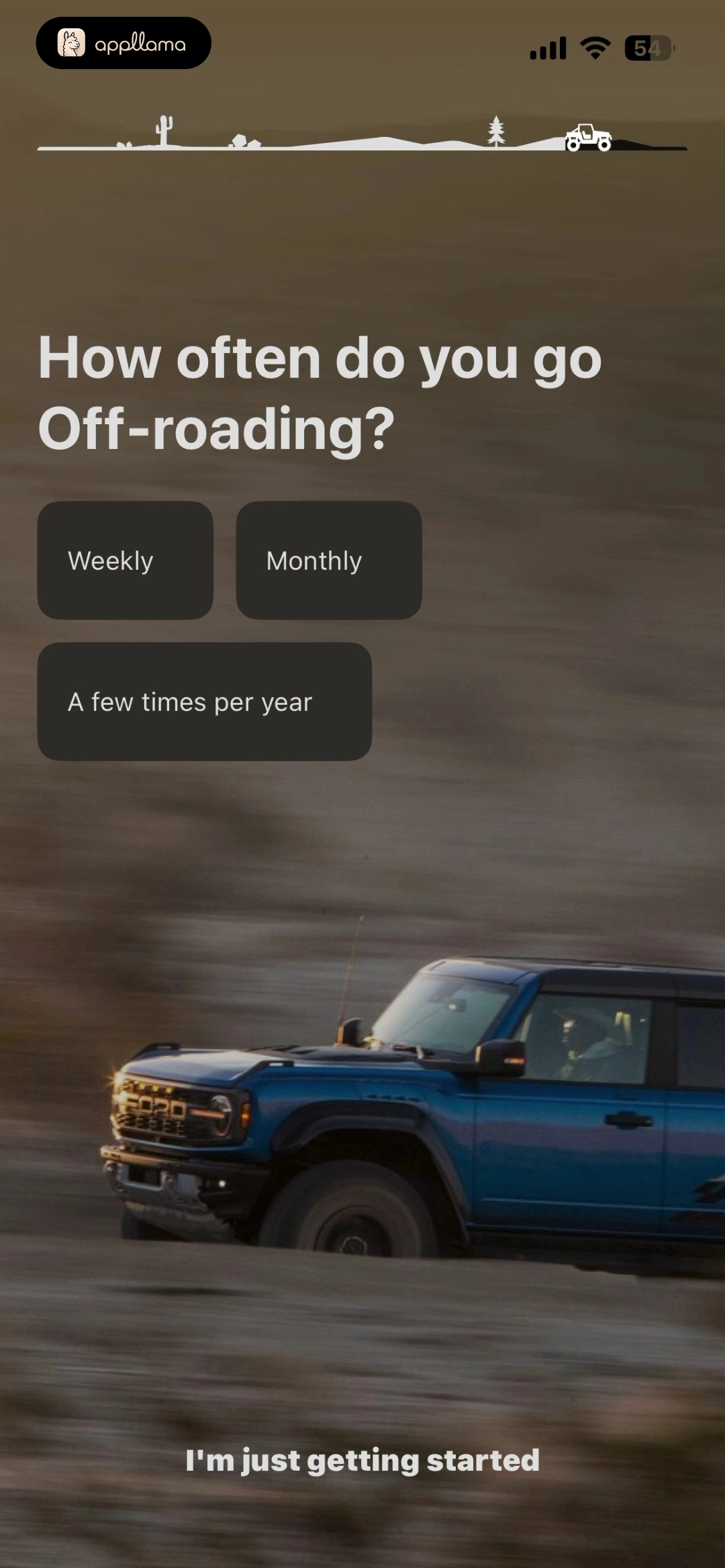 Off-roading Frequency