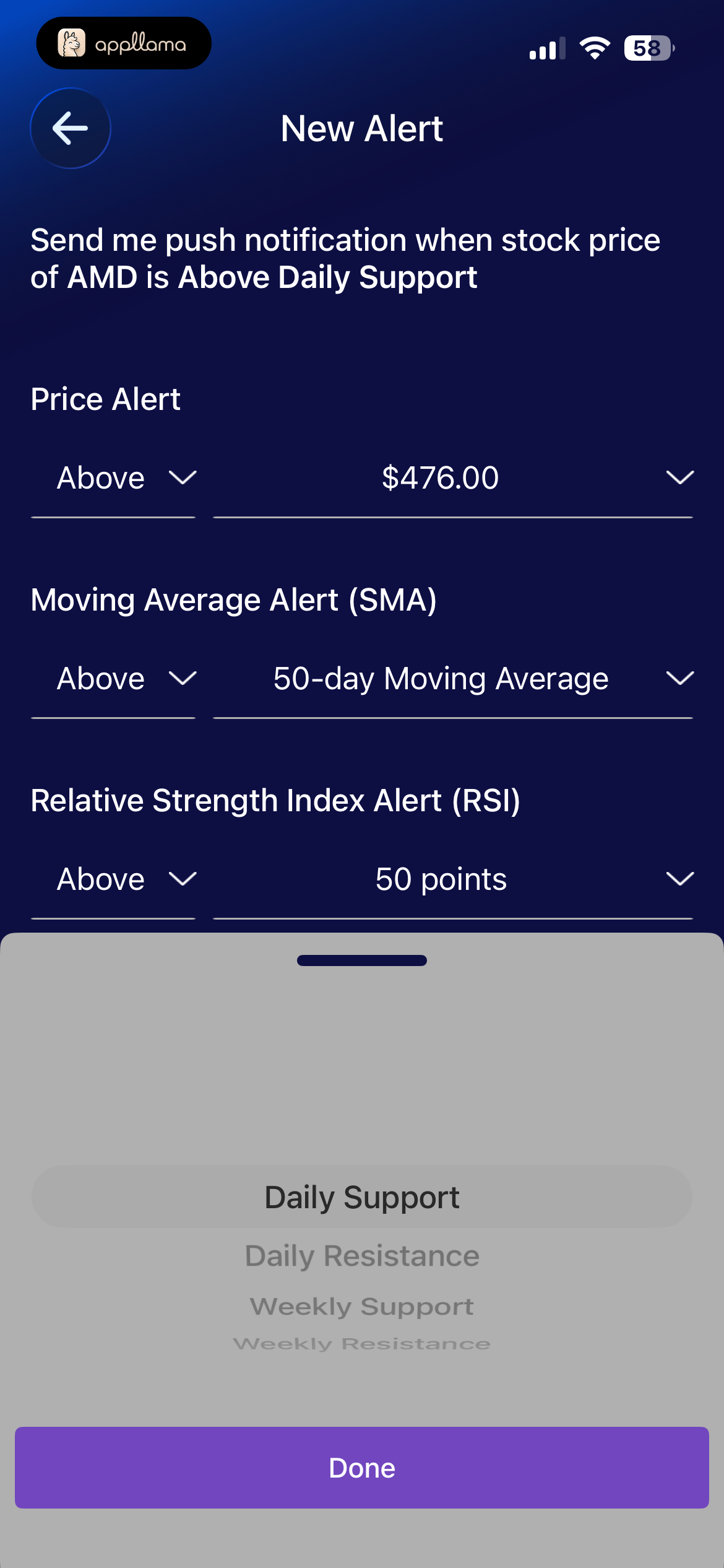Alert Level Picker