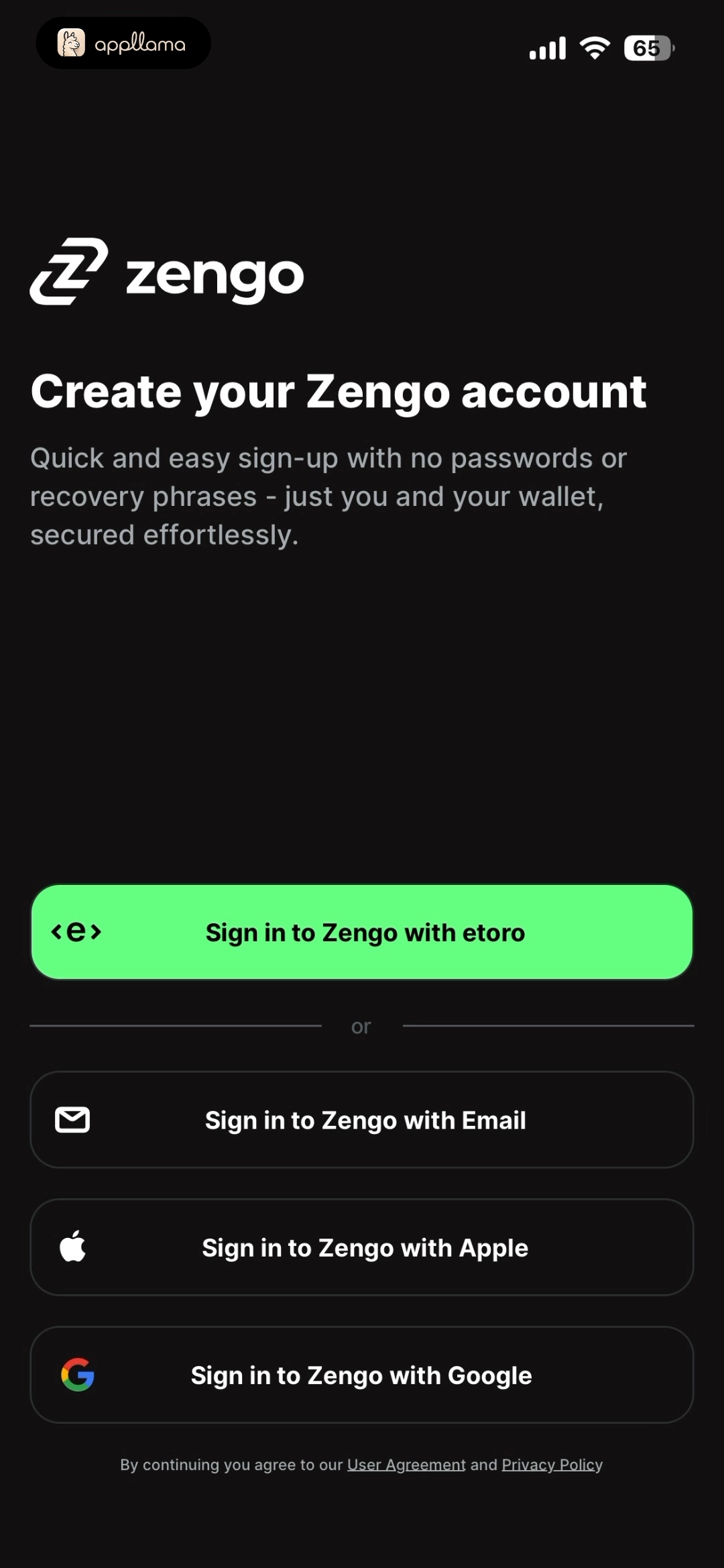 Account Sign Up