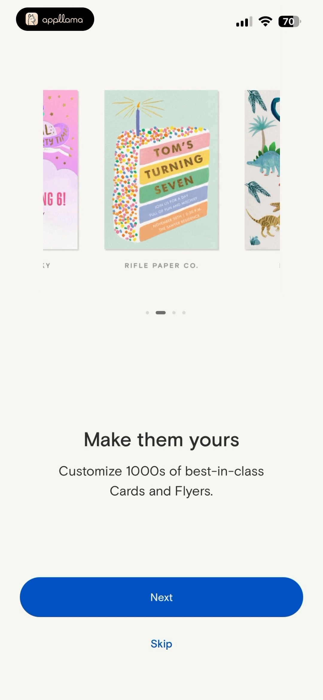 Onboarding Card Showcase