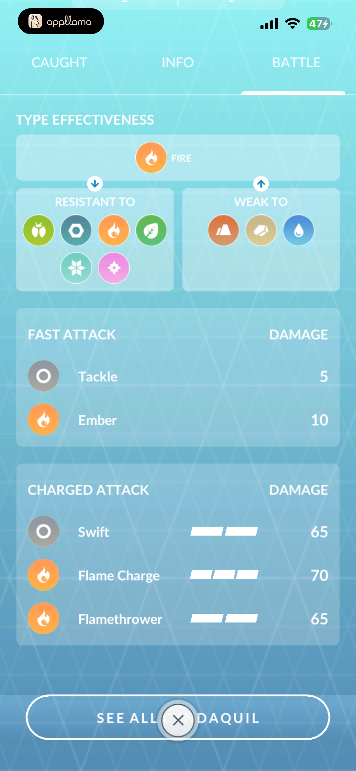 Pokédex Battle Info