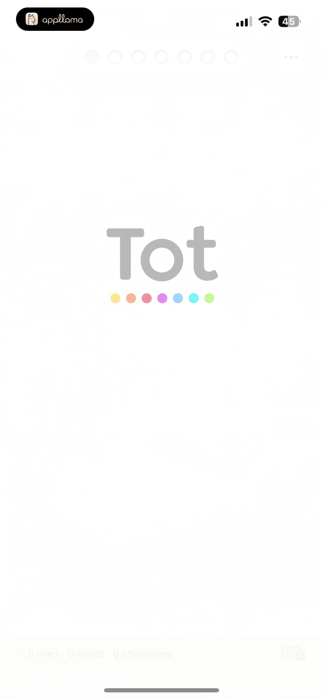 Empty Note Editor