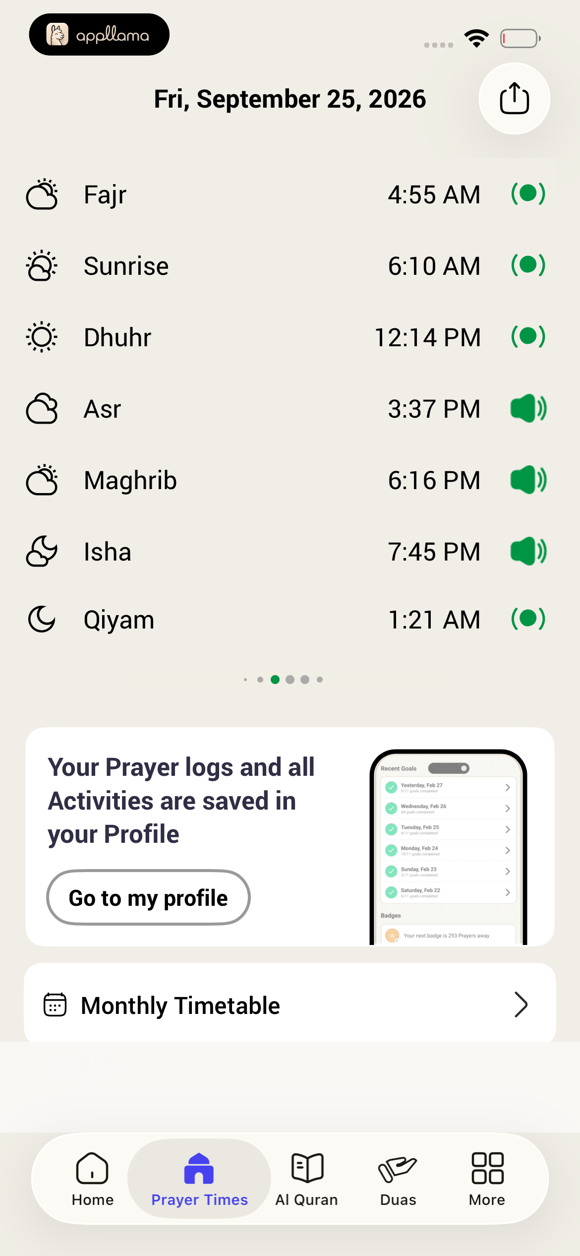Prayer Times