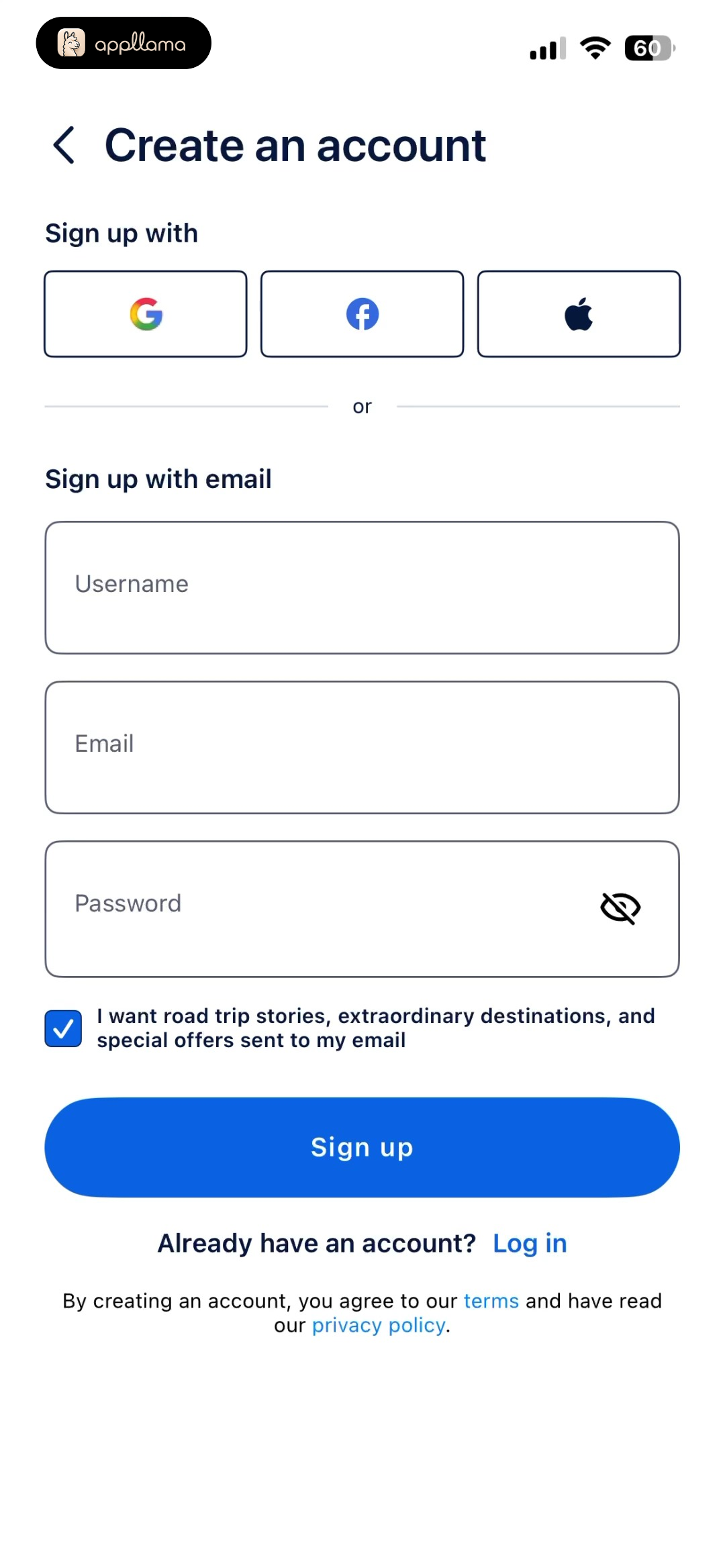 Create Account