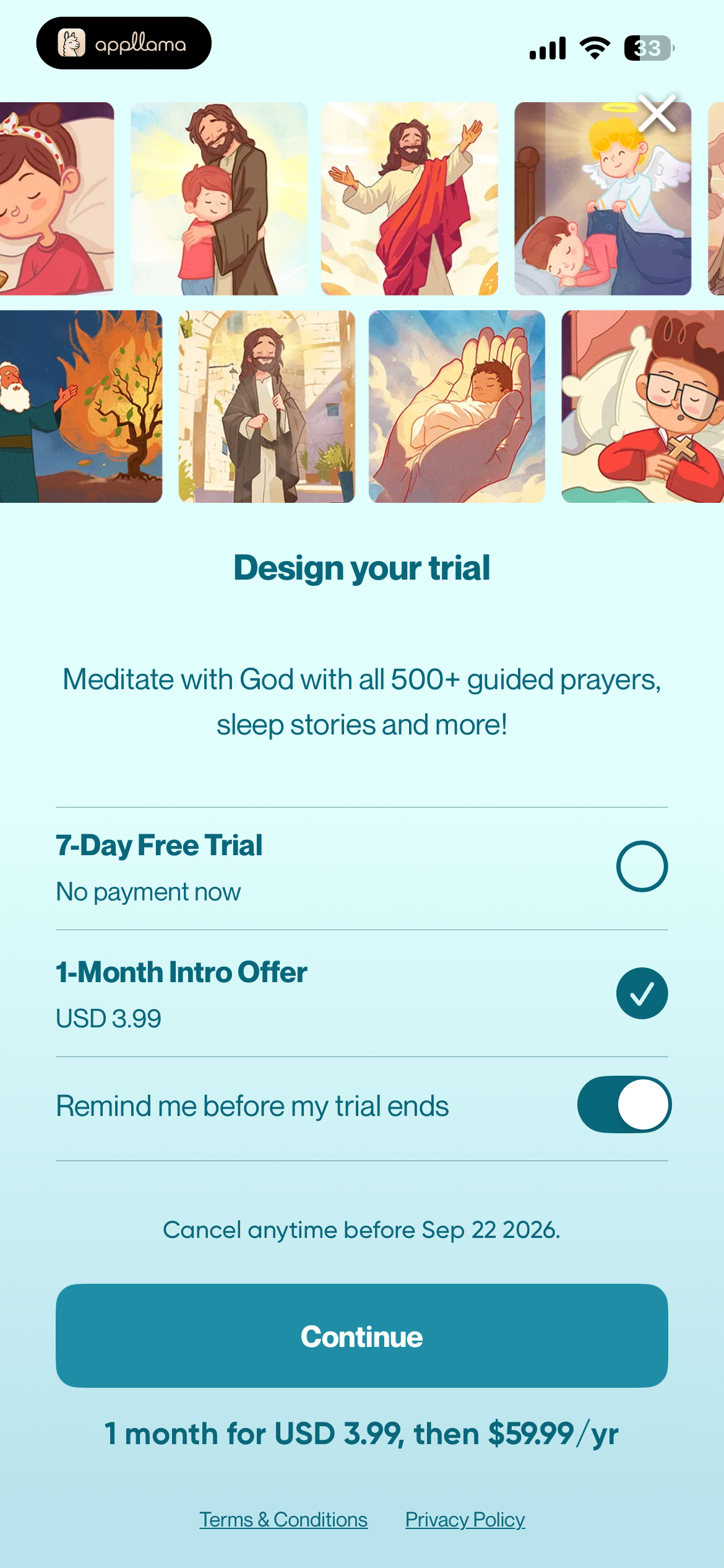 Intro Offer Selected