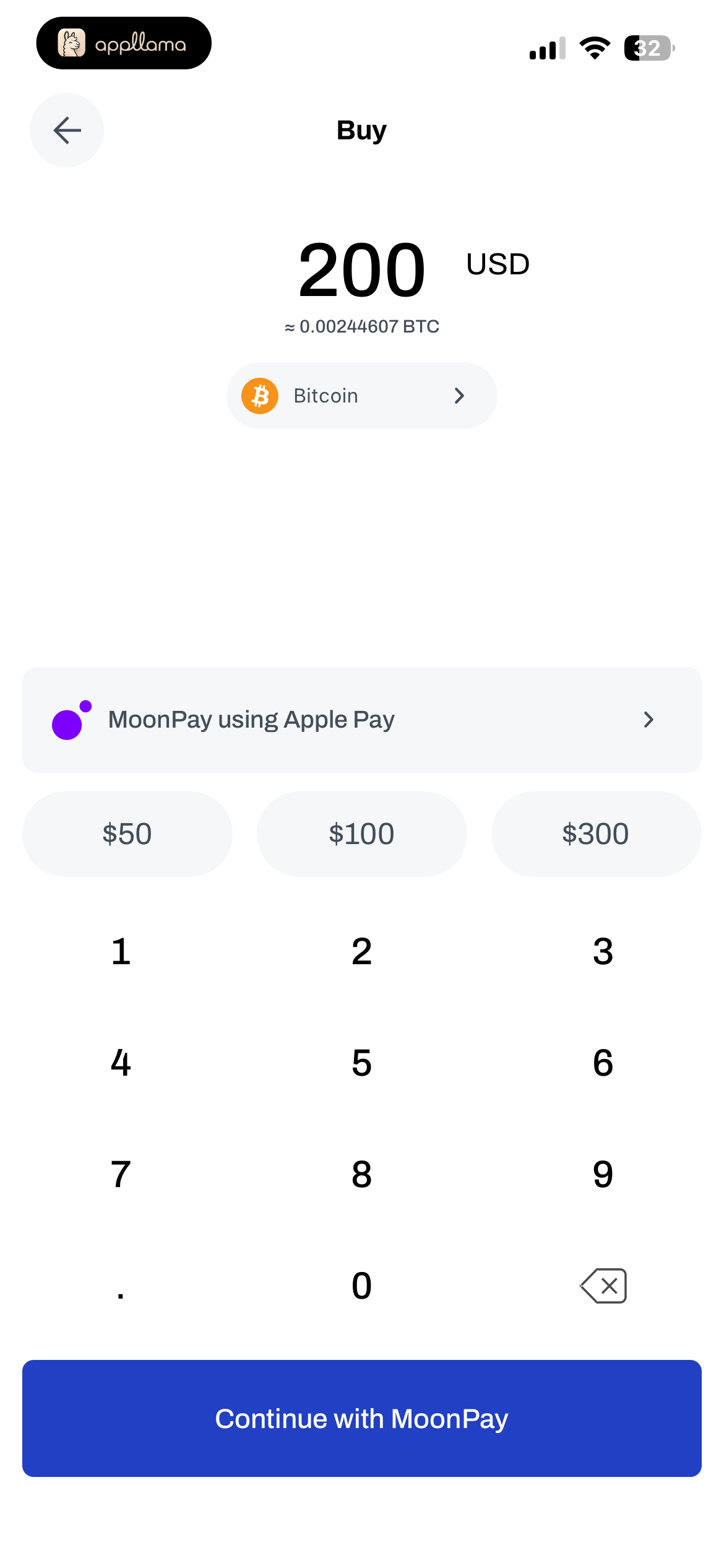 Buy Crypto Amount