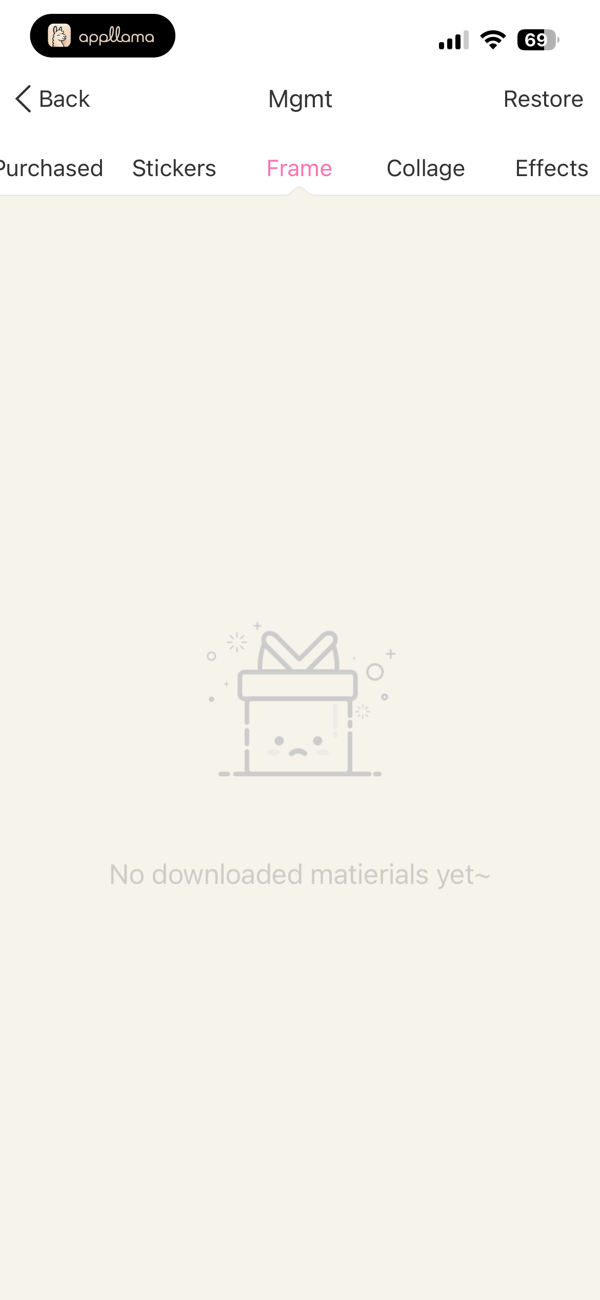 Empty Sticker Category