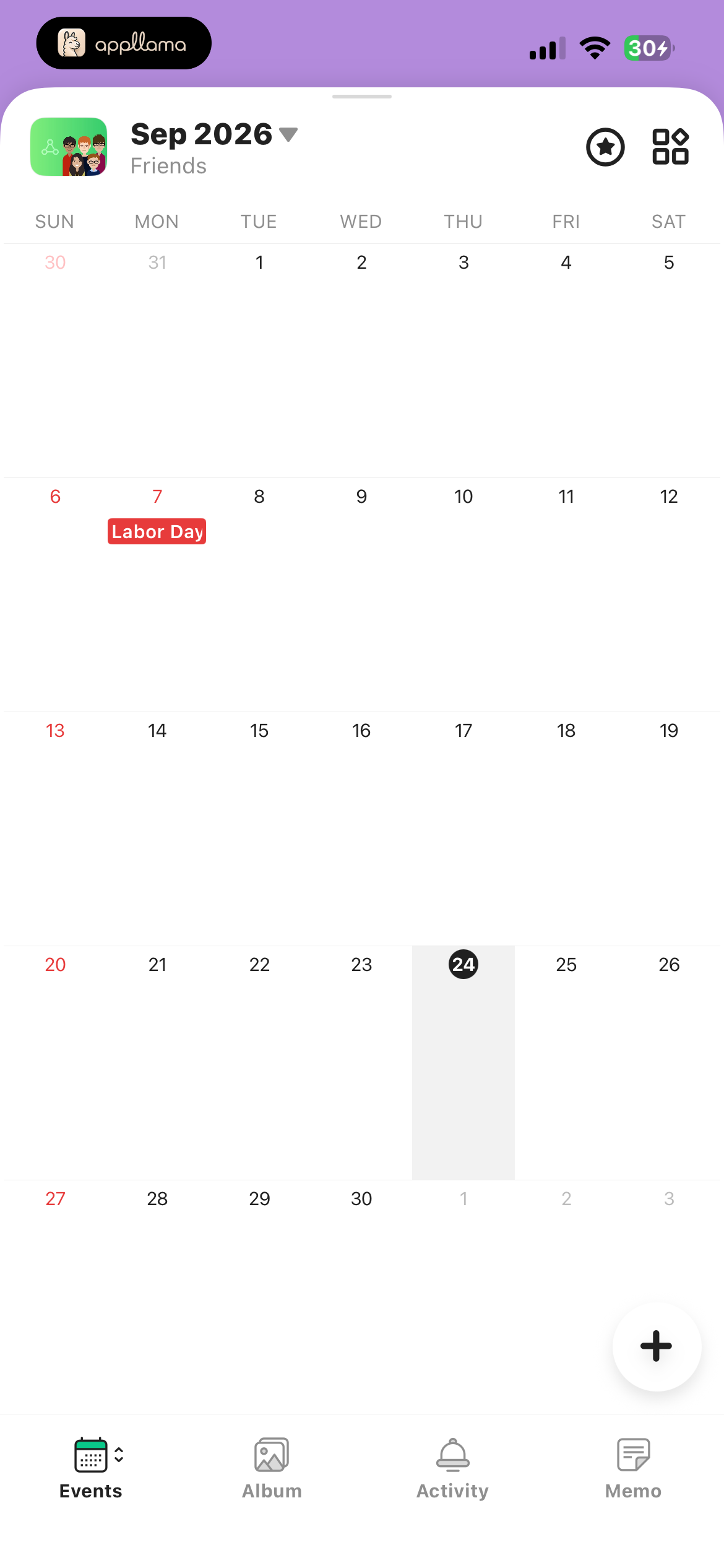 Month Calendar