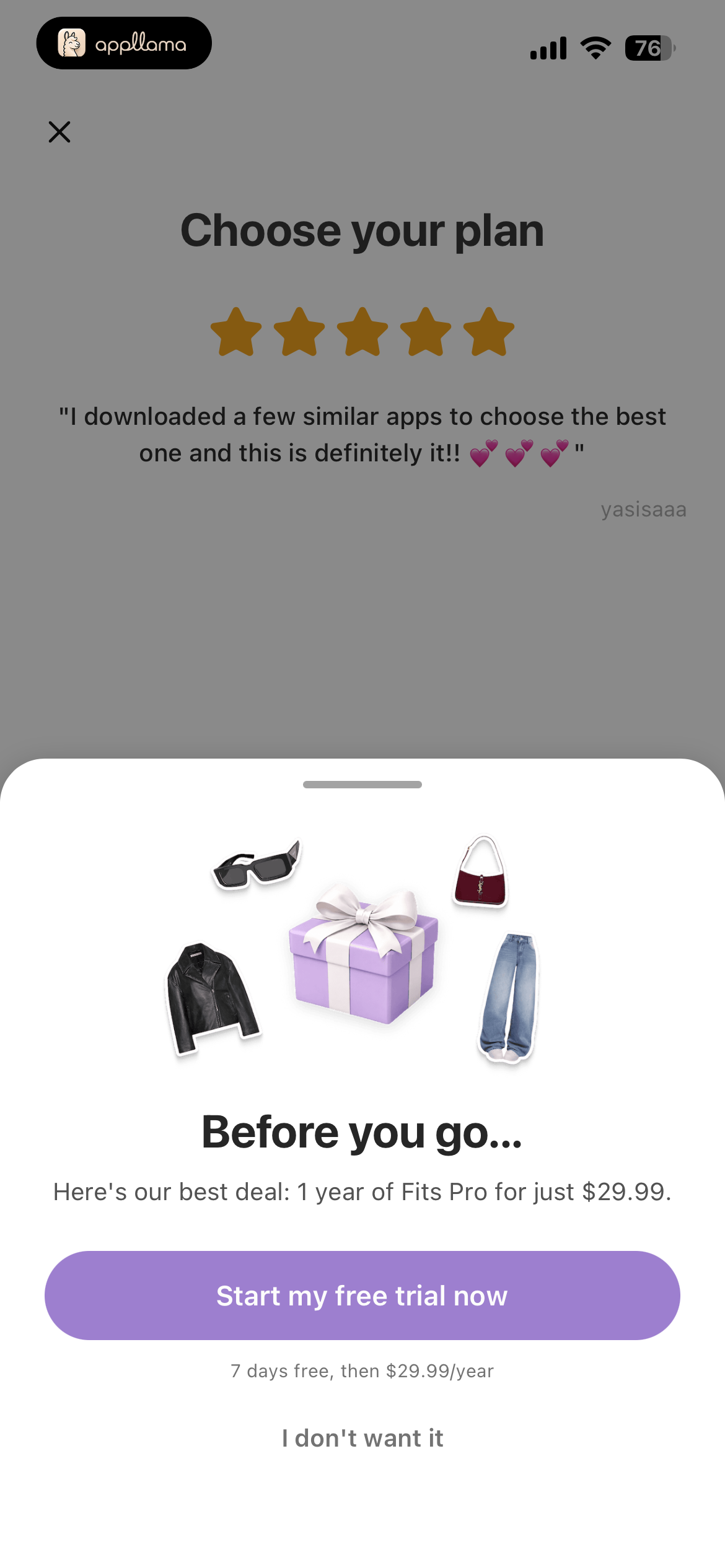 Exit Discount Offer