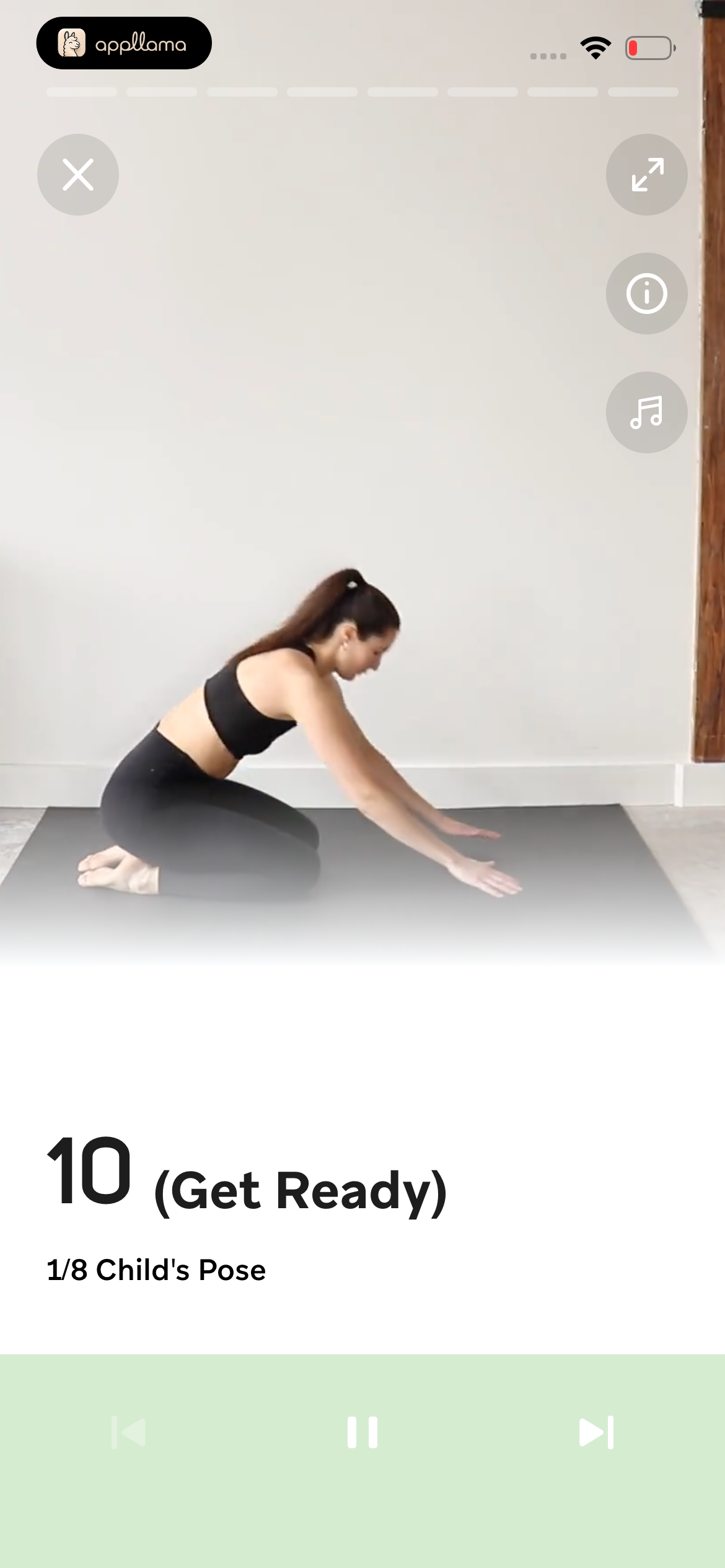 Workout Session Child Pose
