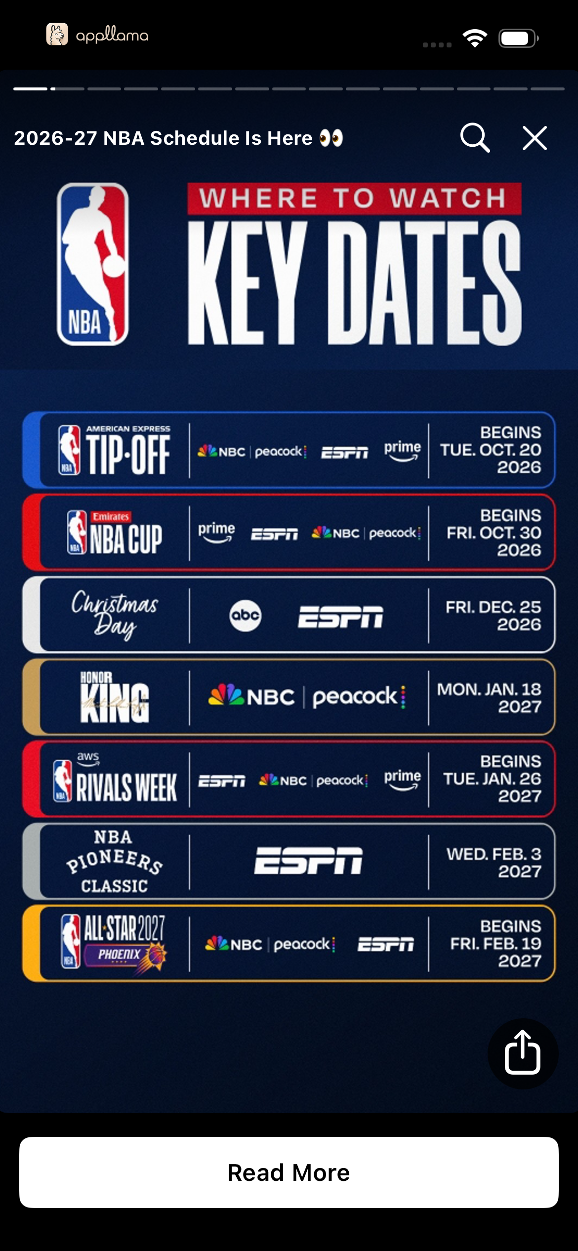 Key Dates Story
