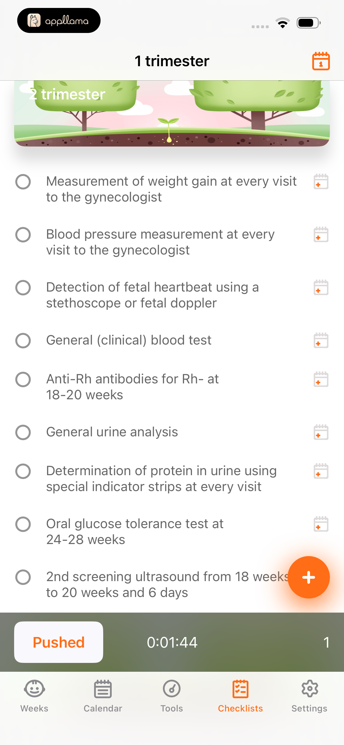 First Trimester List