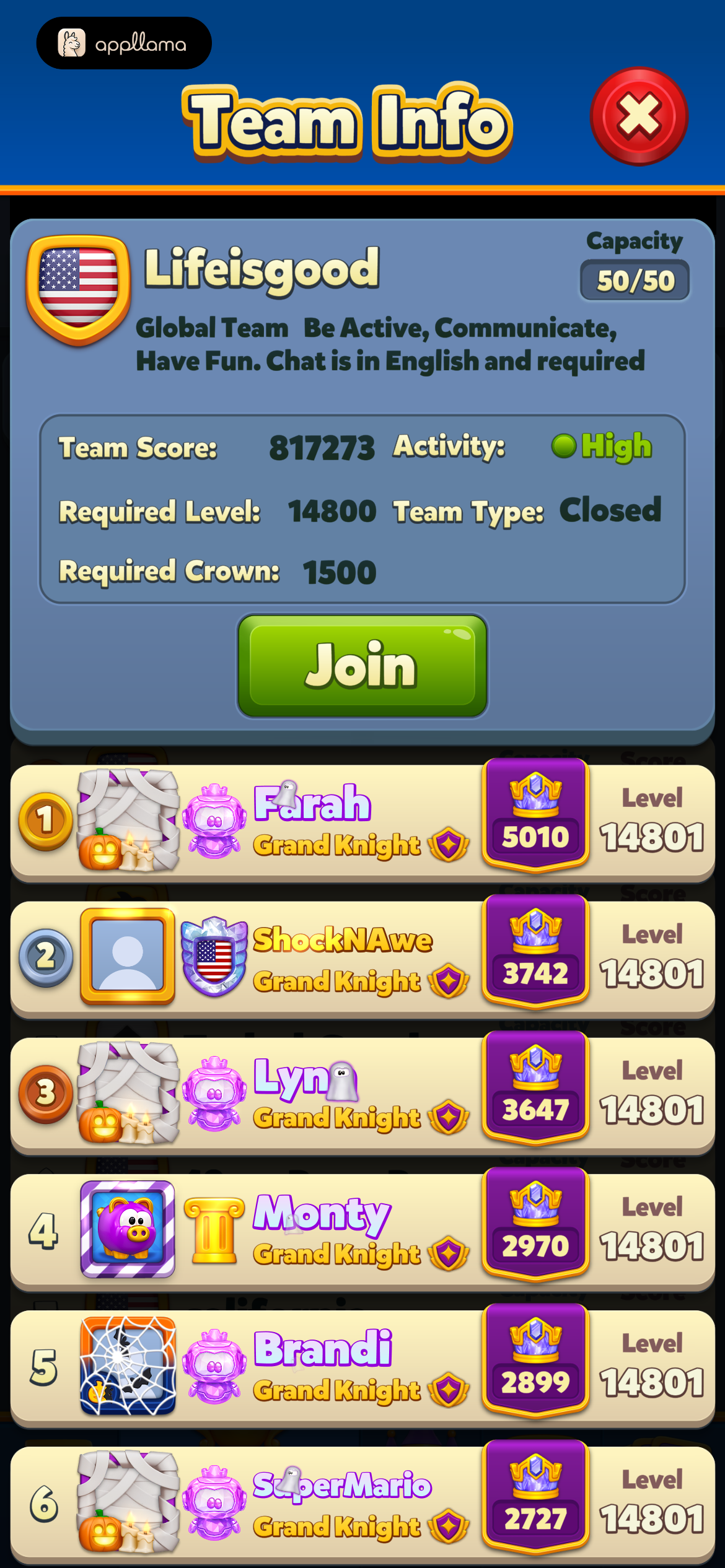 Team Information