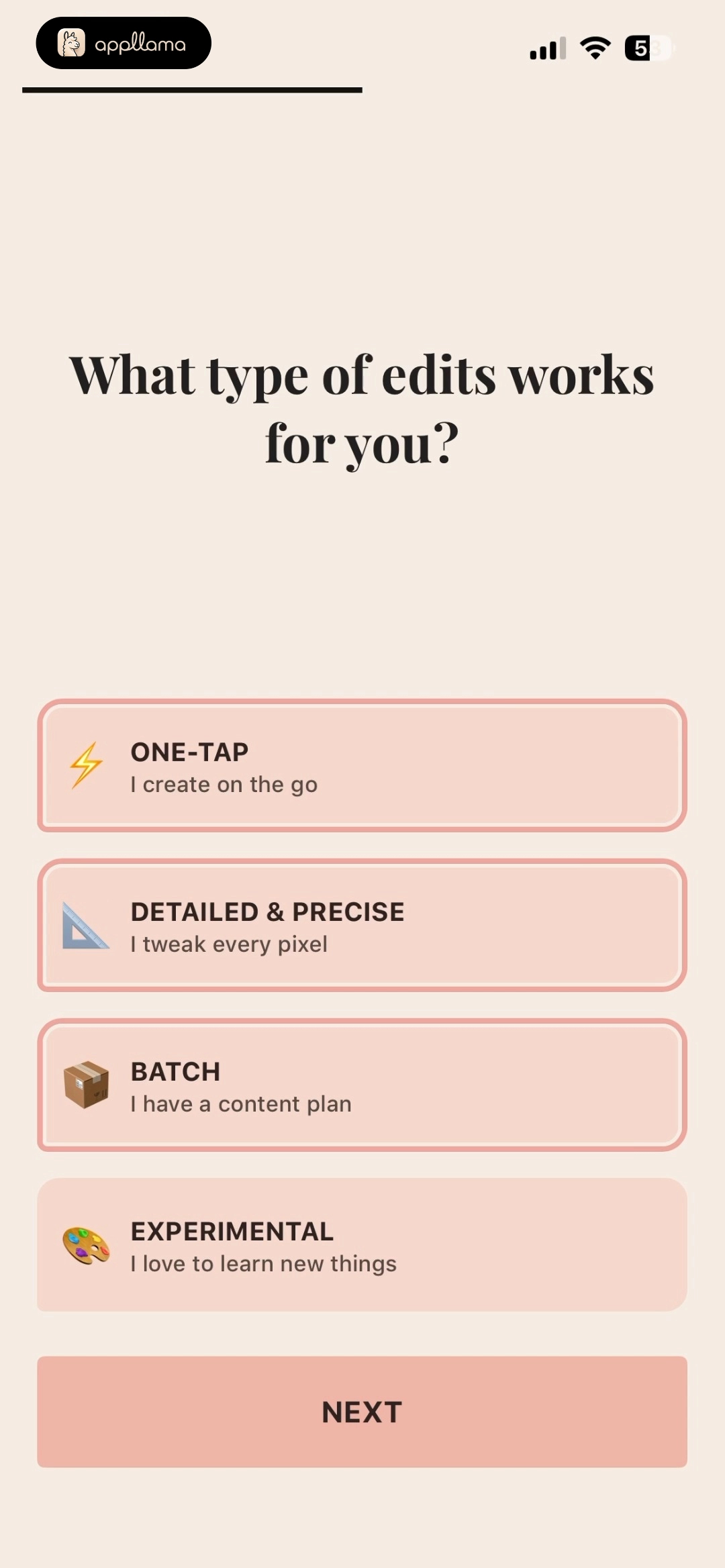 Edit Workflow Selection