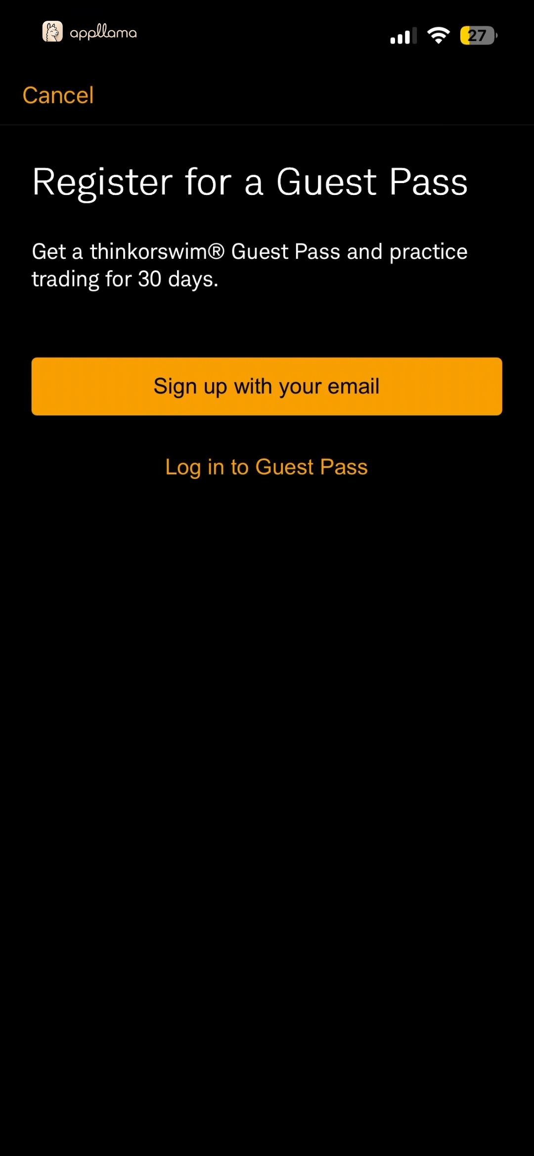 Guest Pass Signup Options