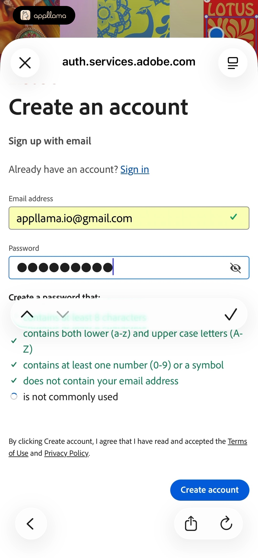 Create Account