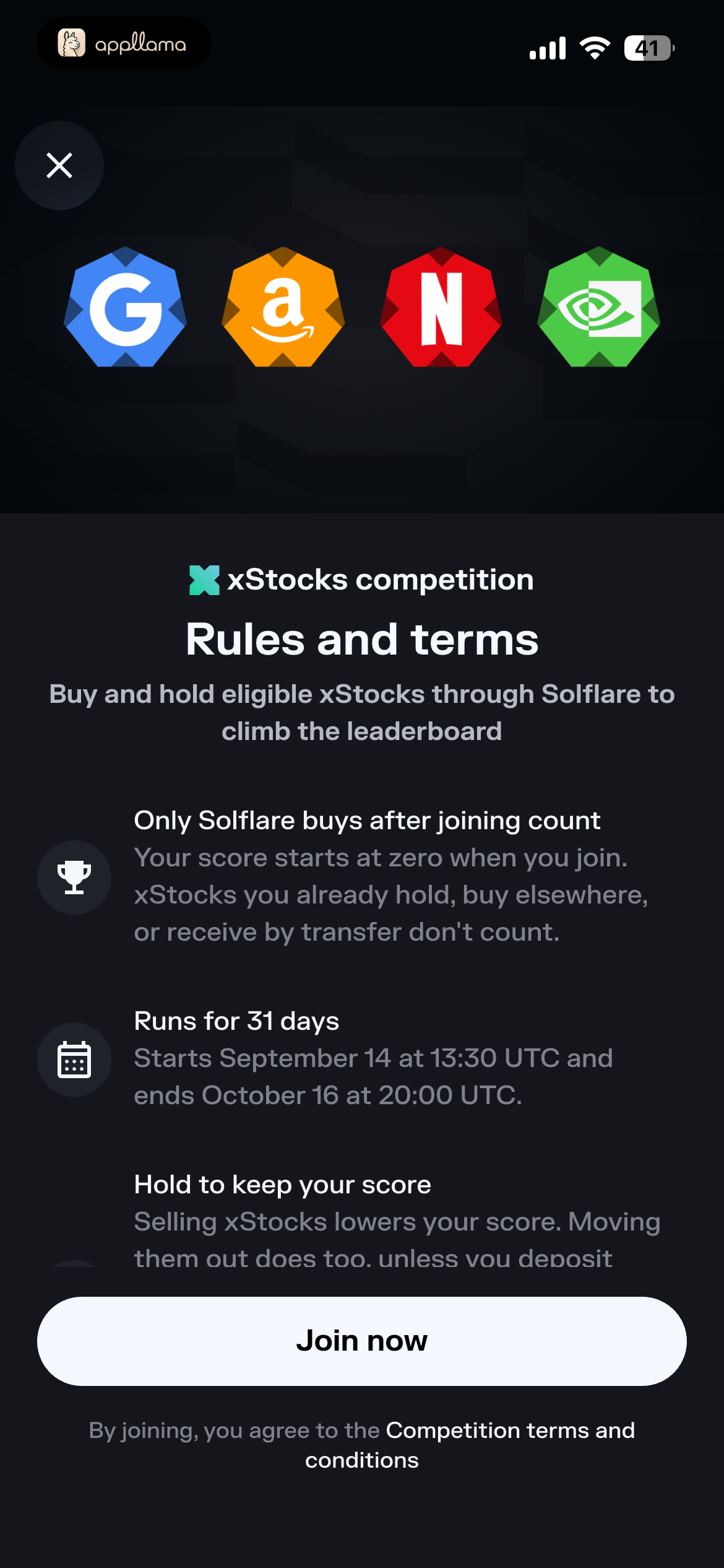 xStocks Competition Rules