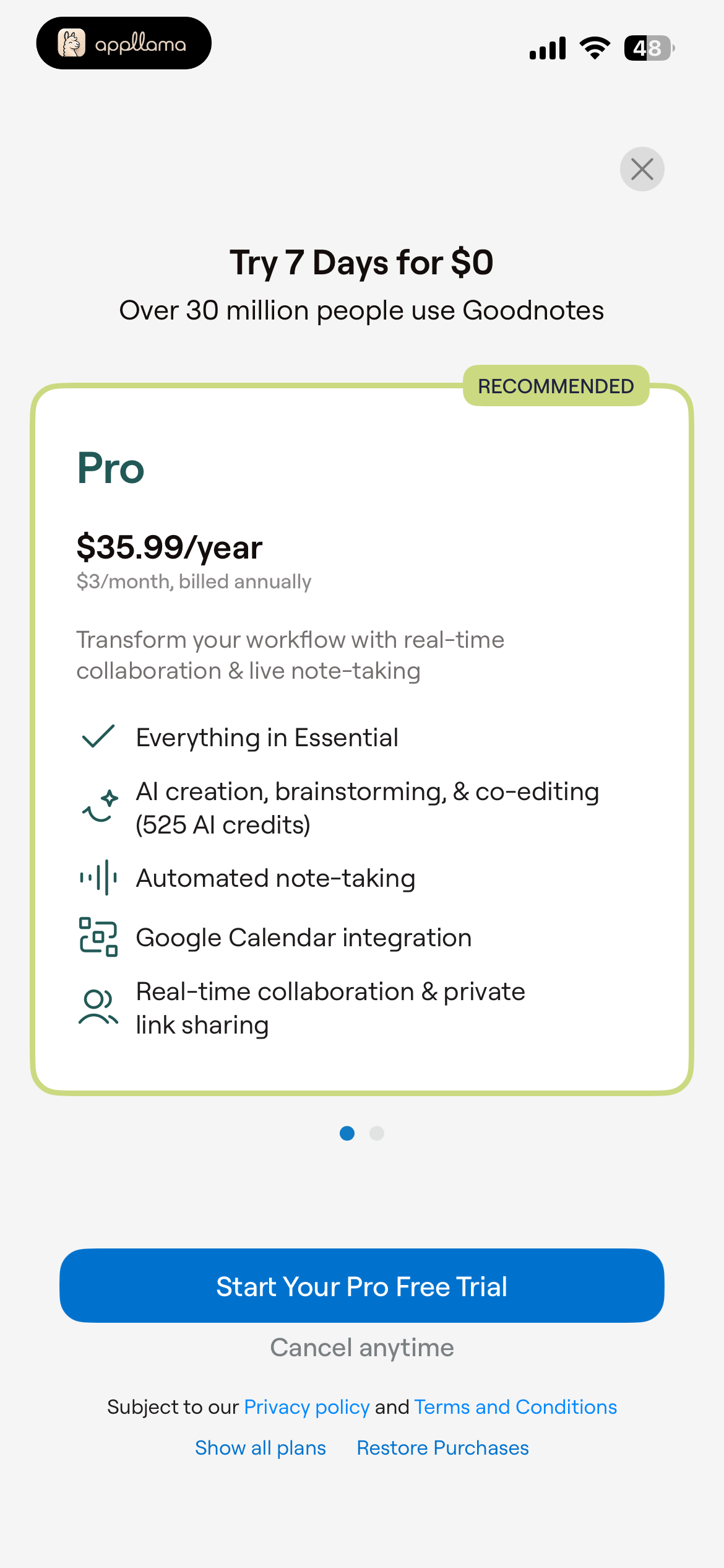 Pro Plan Paywall