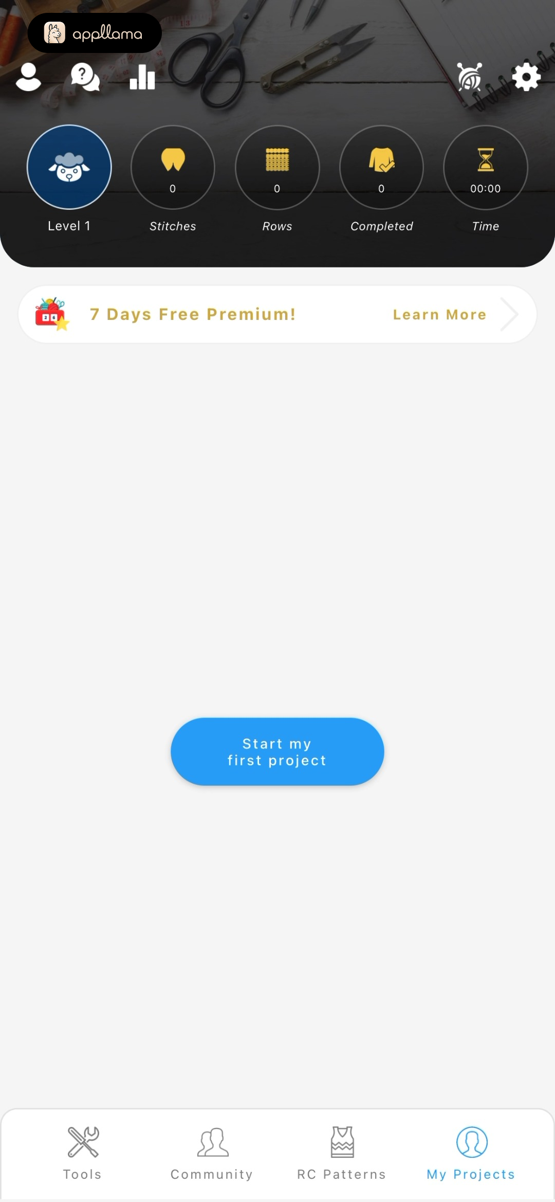 My Projects Empty State