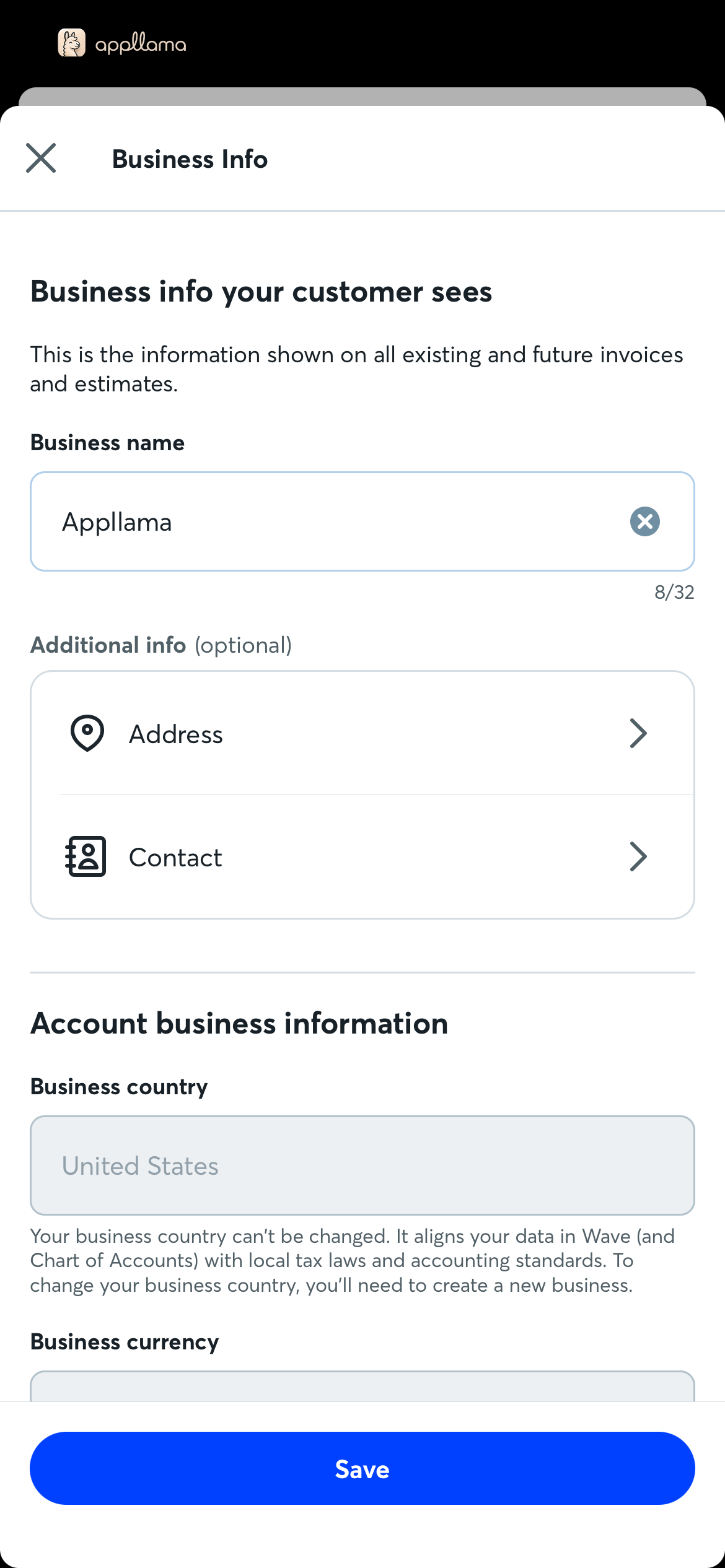 Business Info