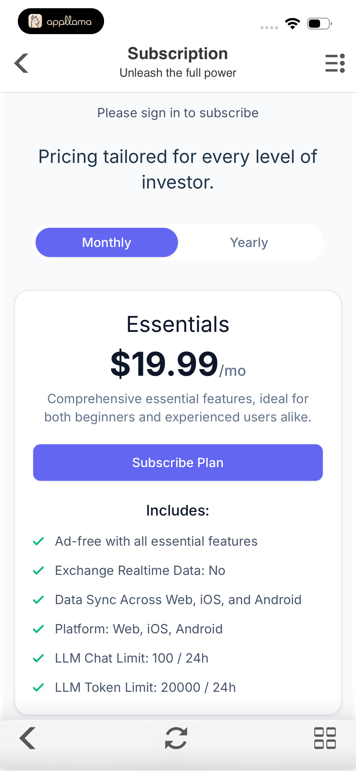 Subscription Pricing