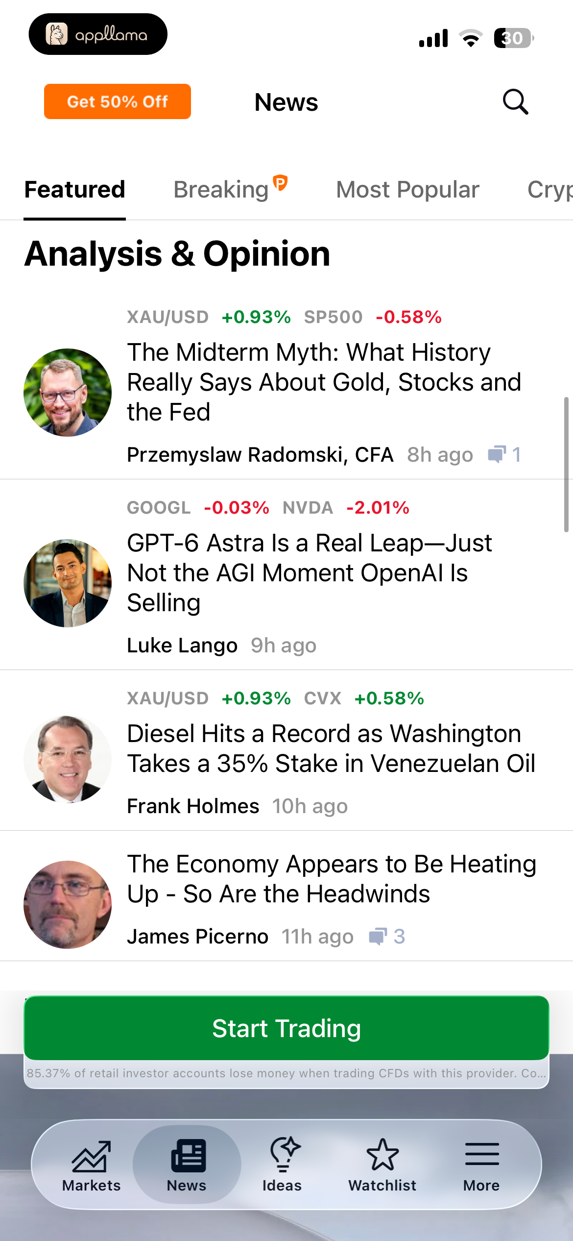 Analysis and Opinion Feed