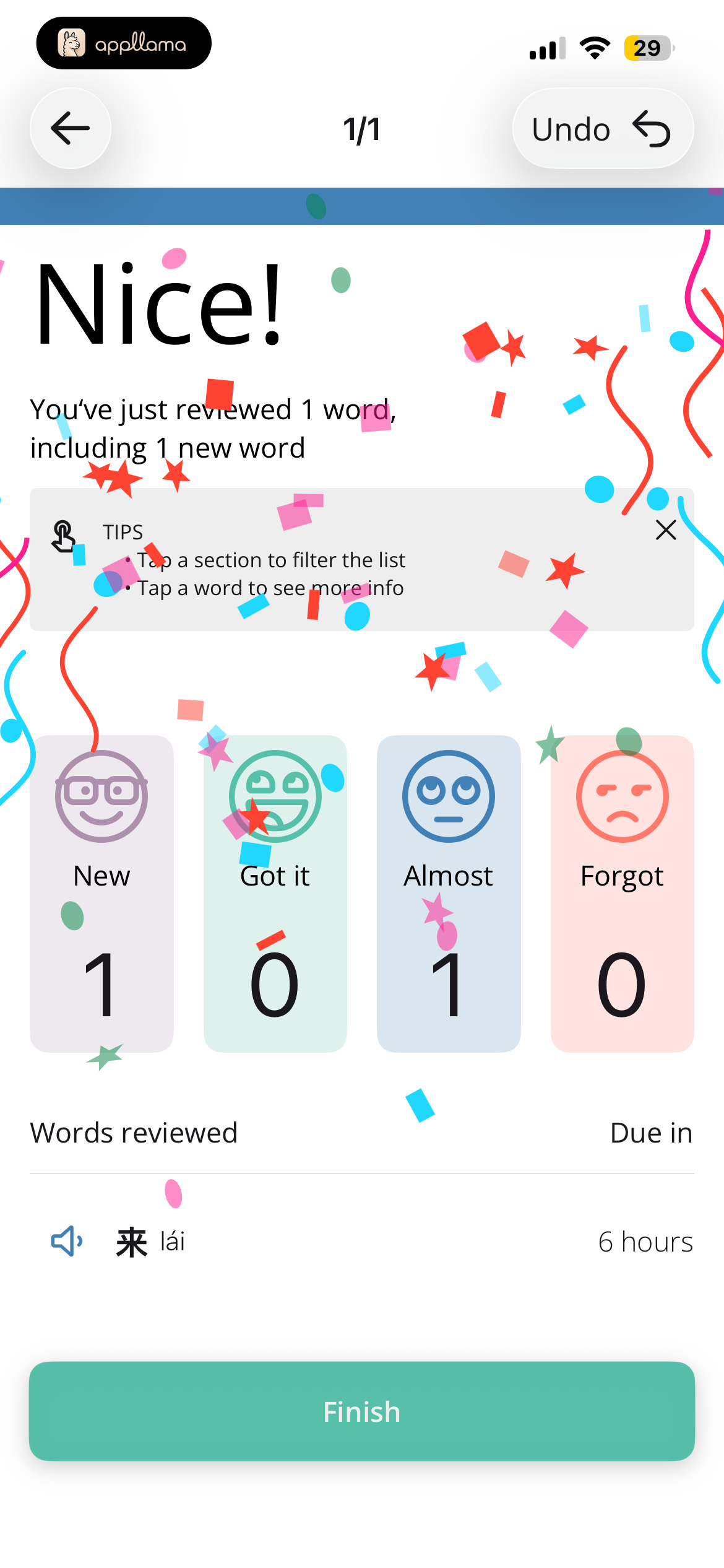 Daily Goal Result
