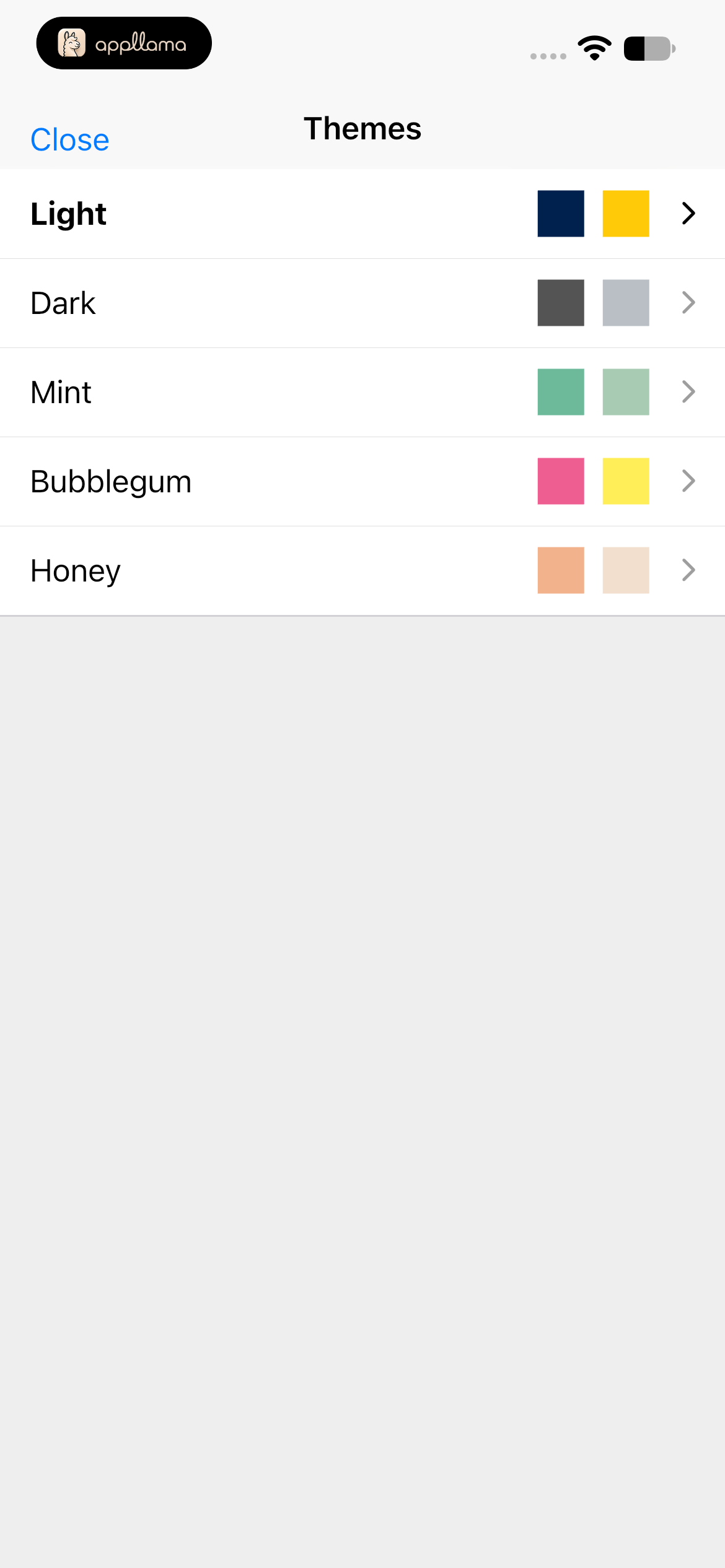 Theme Selection