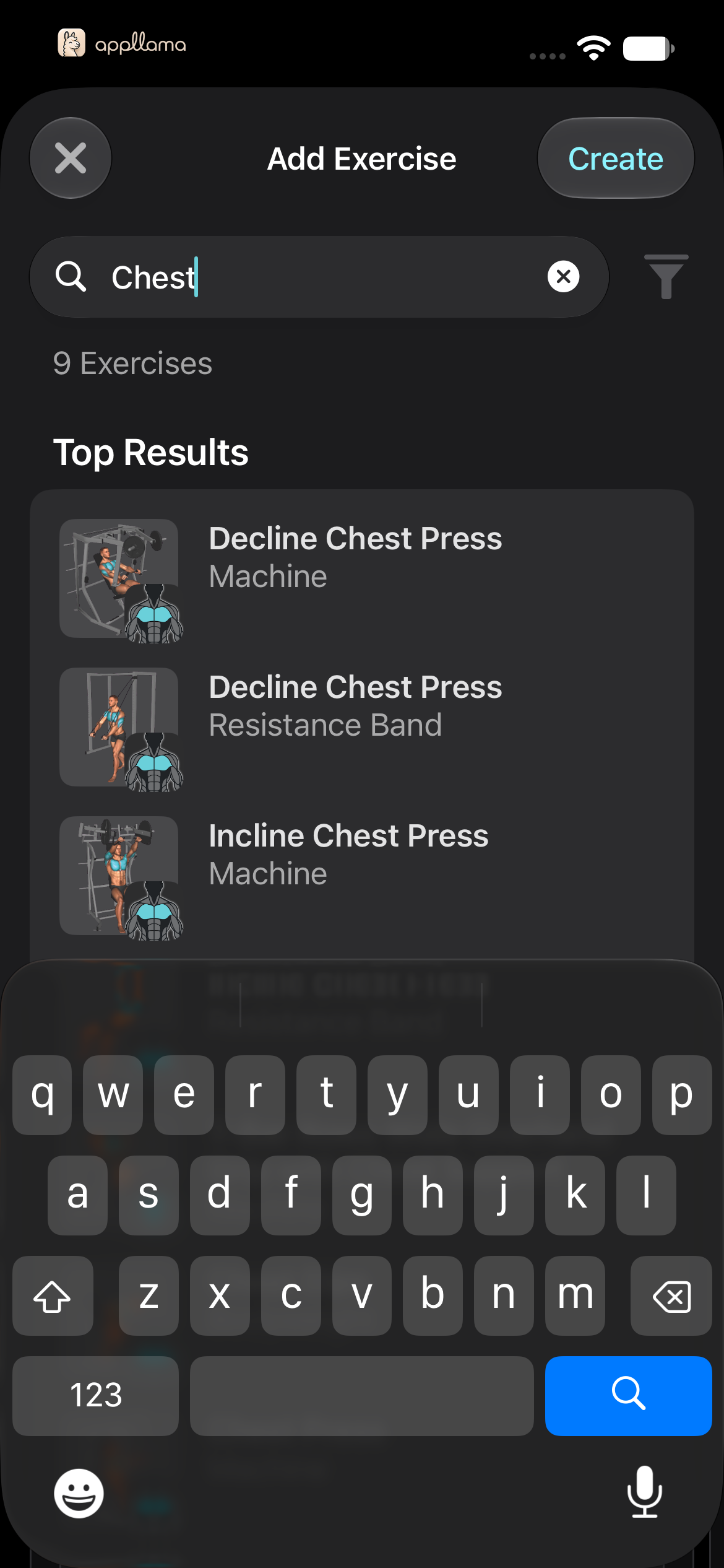 Exercise Search Results