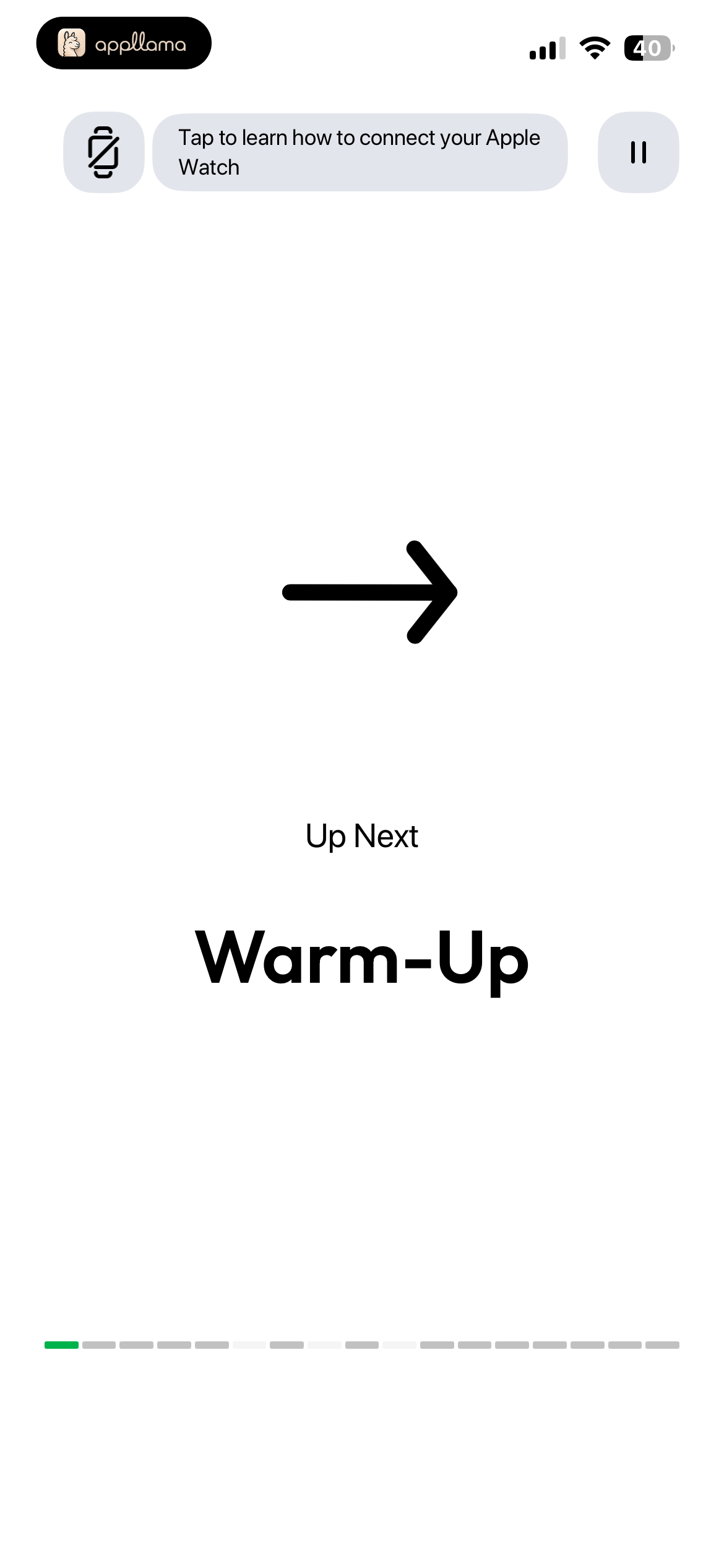 Warm-Up Transition