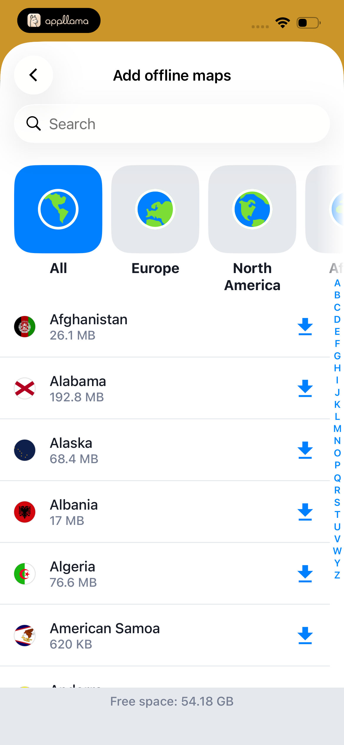 Add Offline Maps