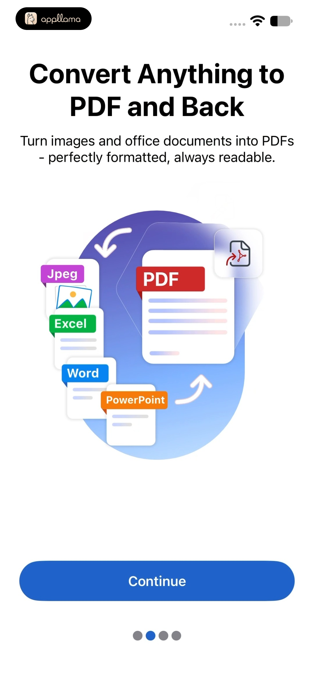 PDF Conversion Onboarding