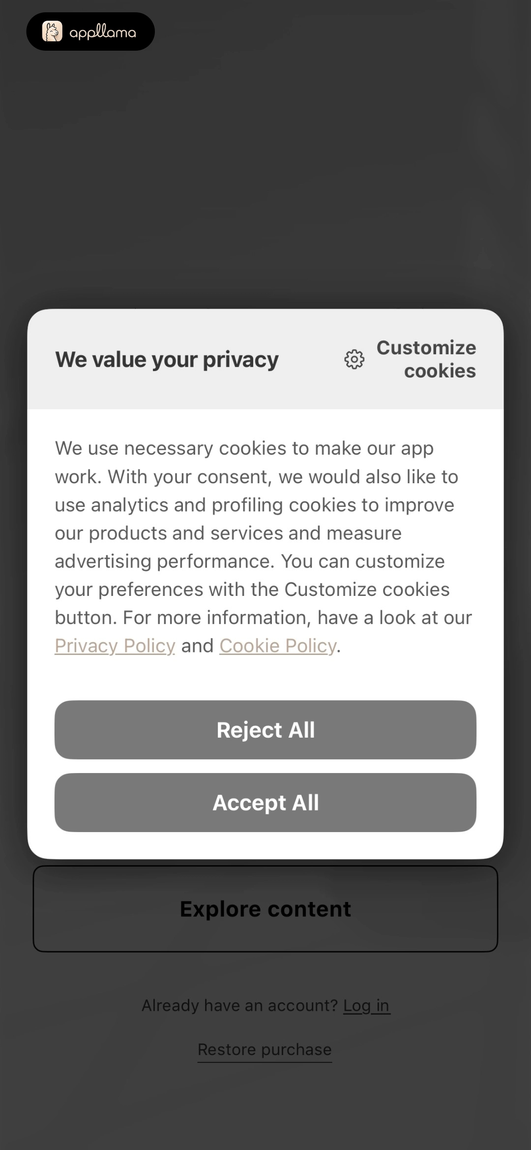 Cookie Consent Modal