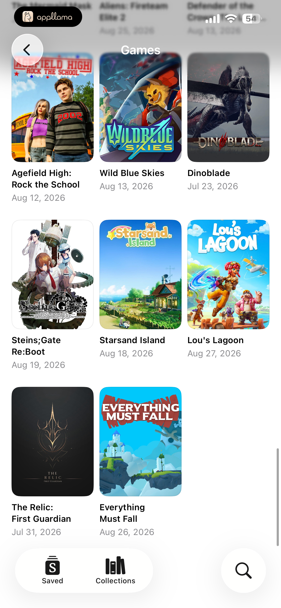 Games Browse Scrolled