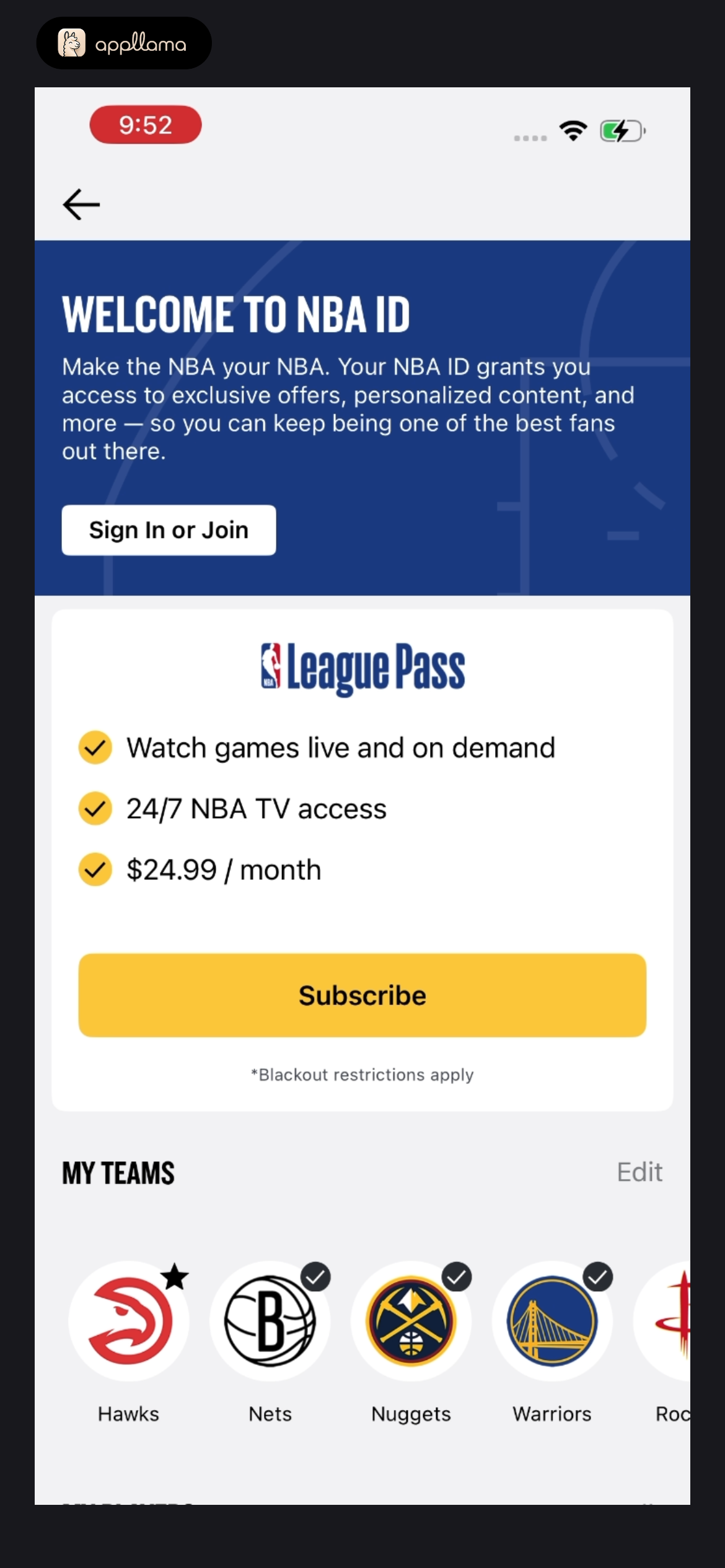 NBA ID Subscription Hub