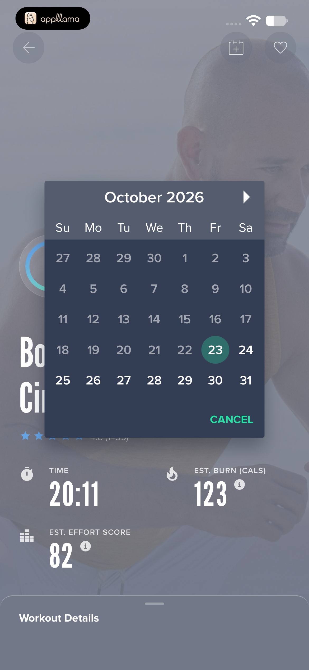 Workout Calendar Picker
