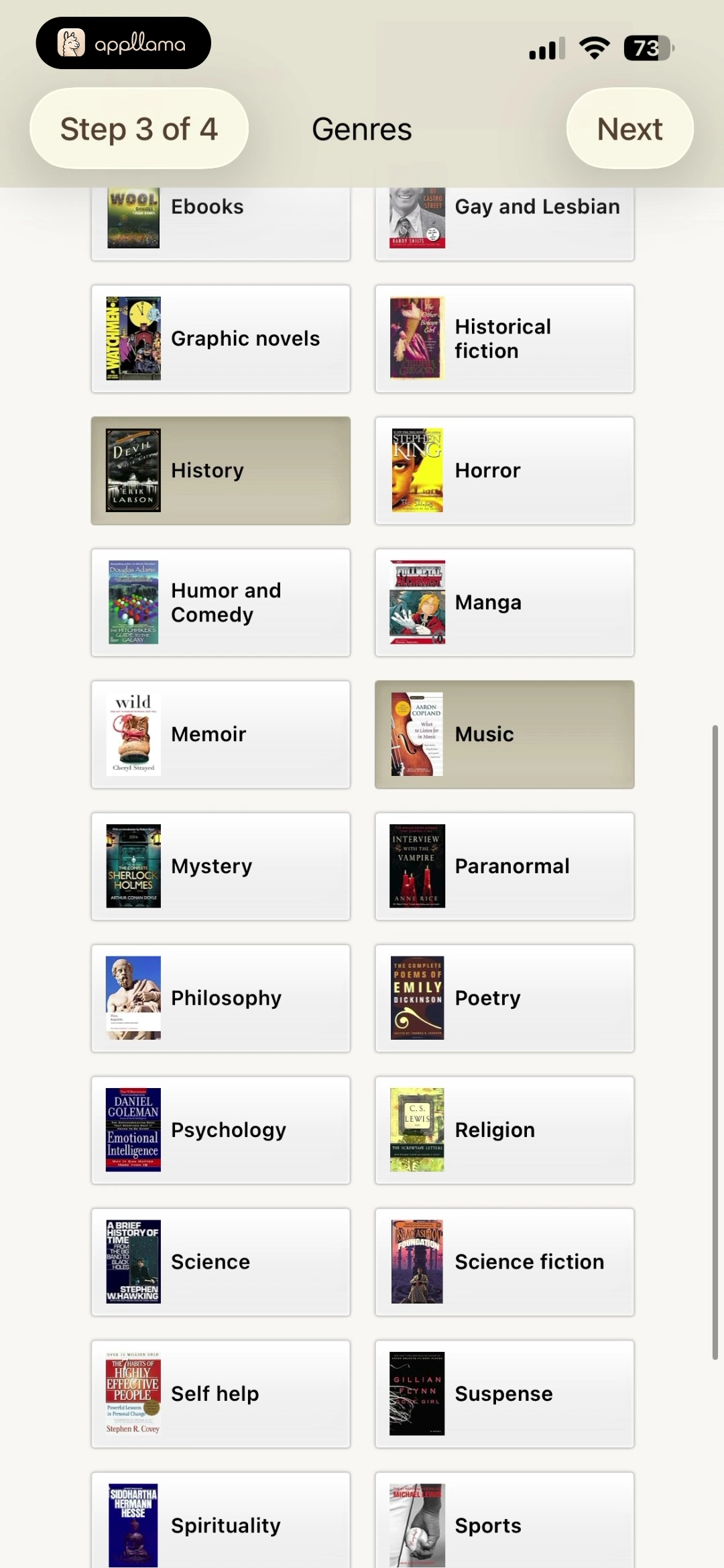 Choose Genres