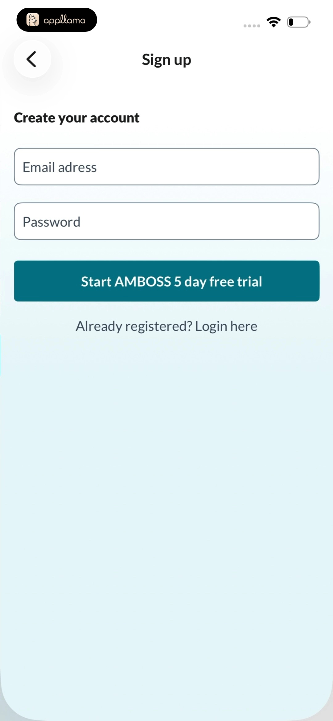 Account Sign Up