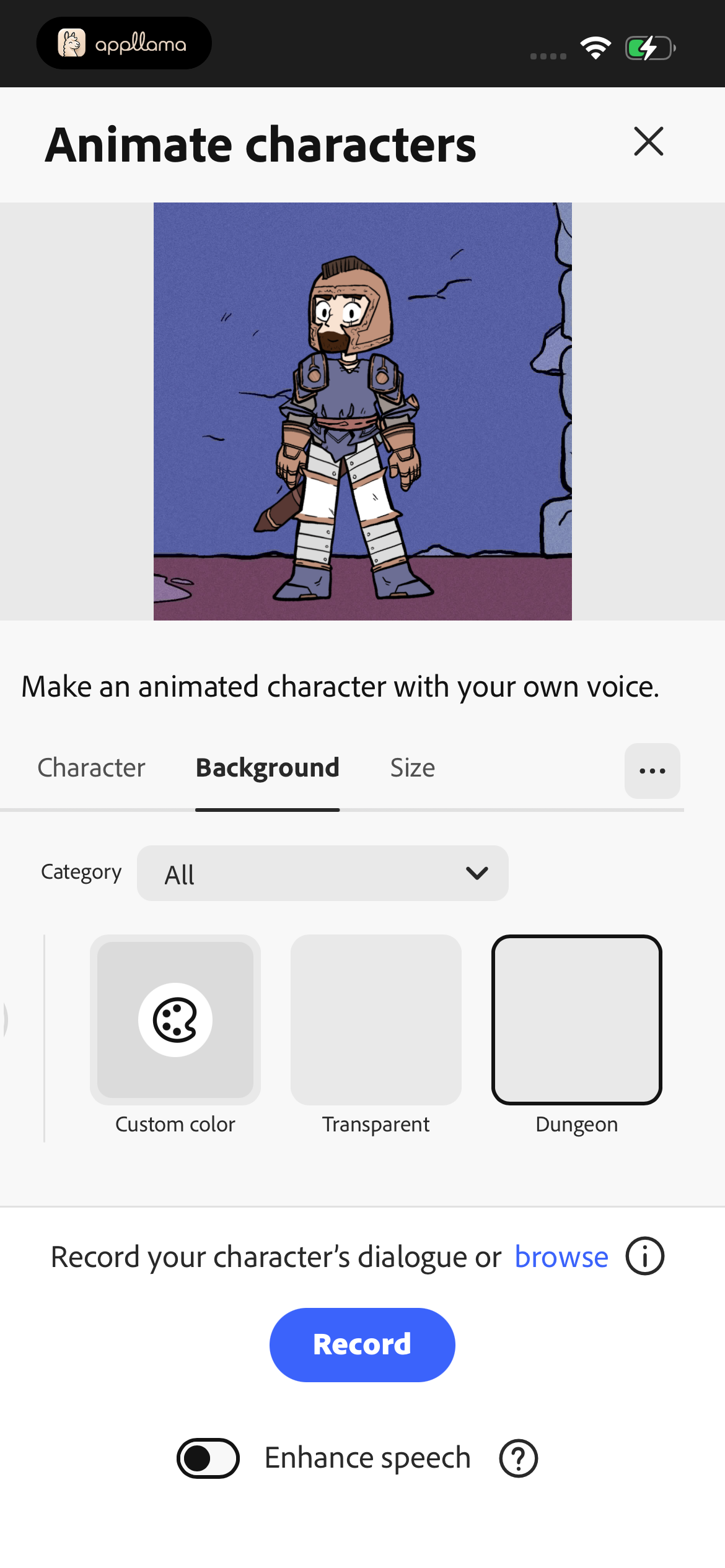 Character Backgrounds