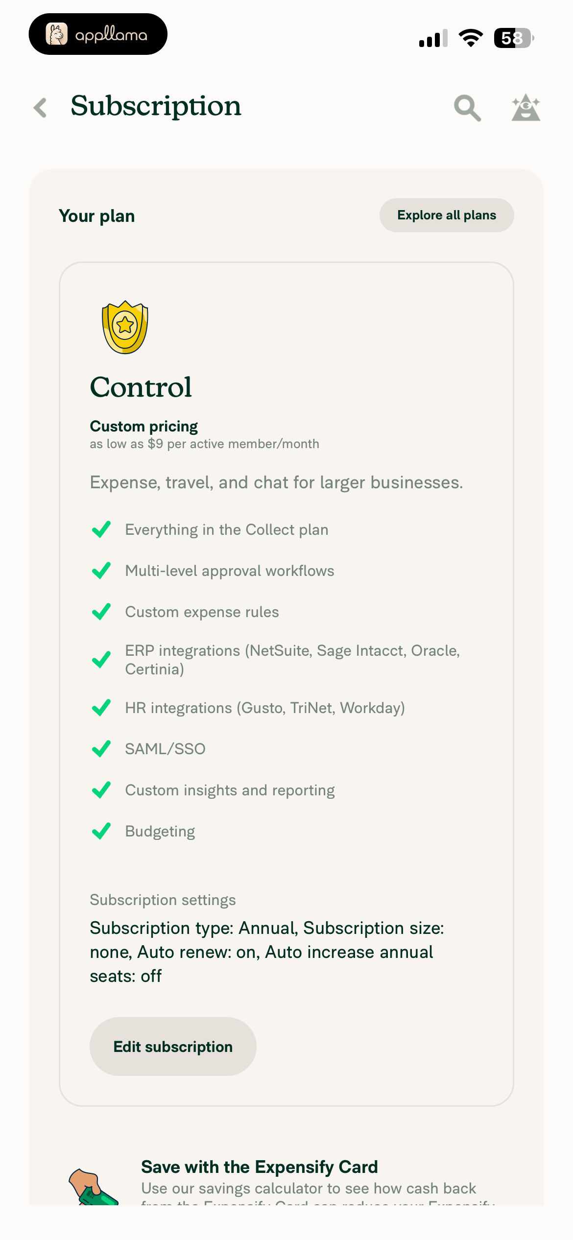 Control Plan Details