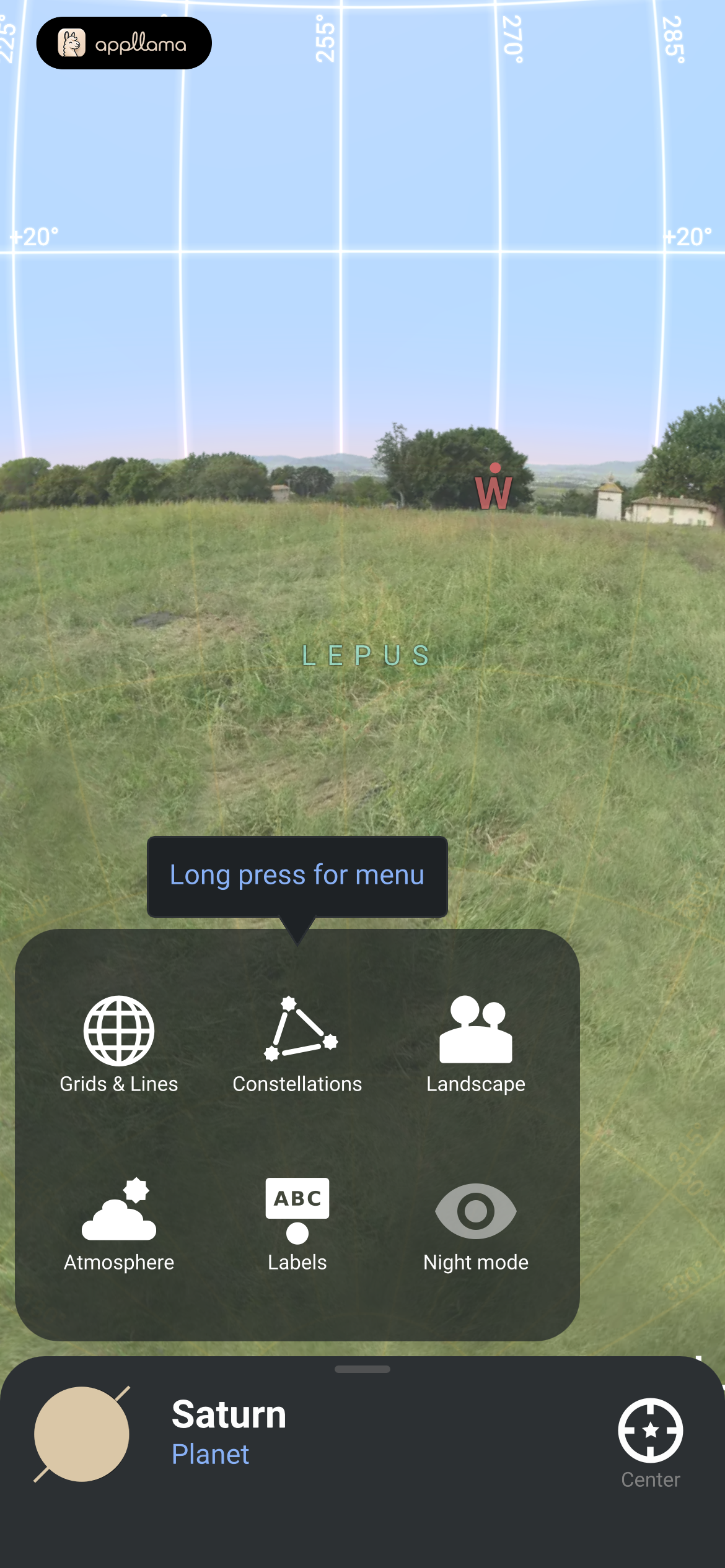 AR Sky Map Actions