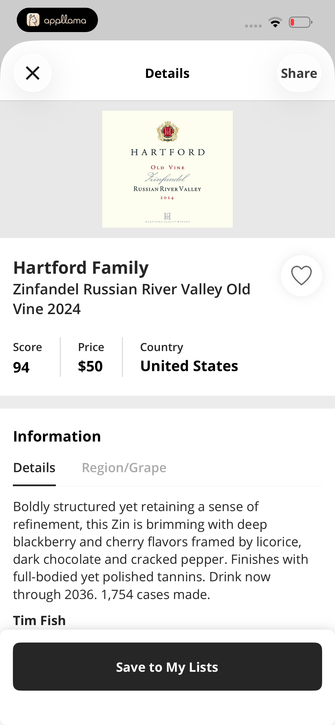 Wine Detail