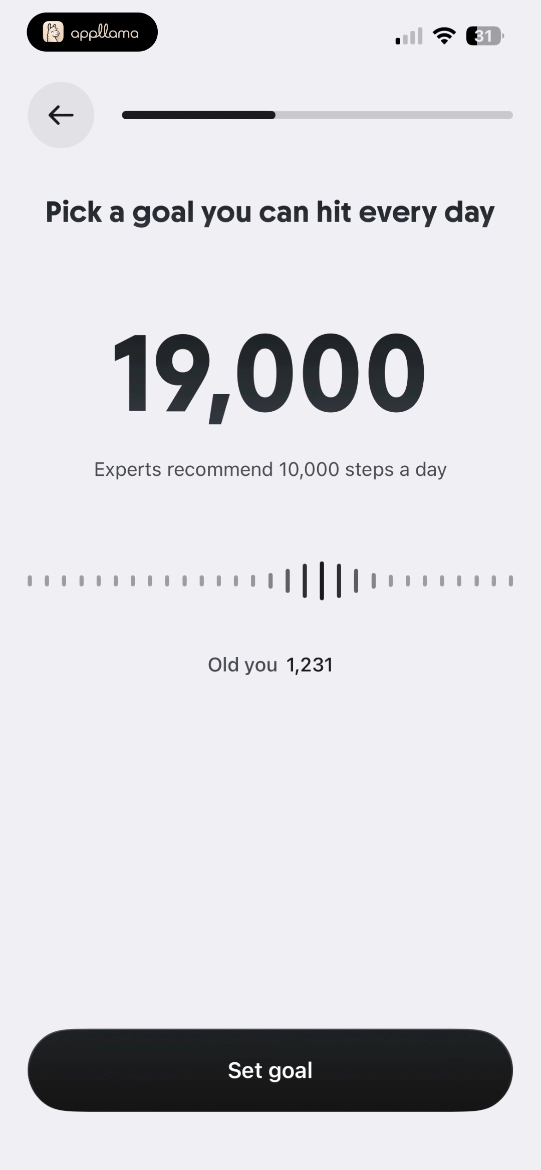 Daily Step Goal Picker