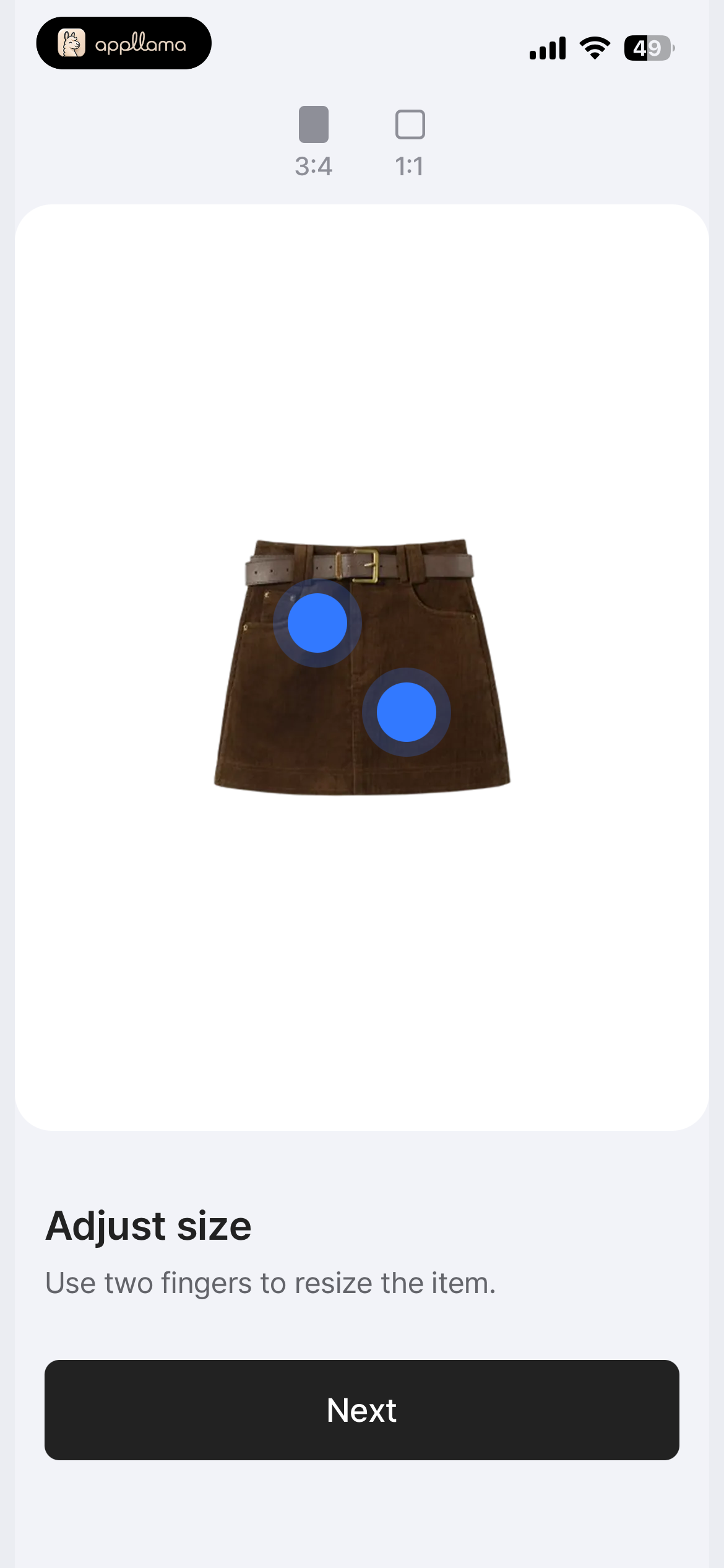 Garment Size Adjustment