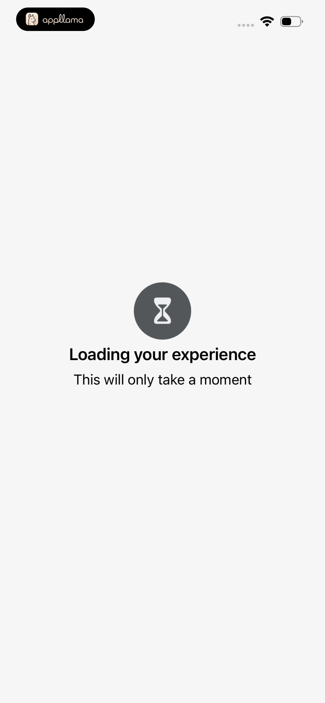 Account Setup Loading
