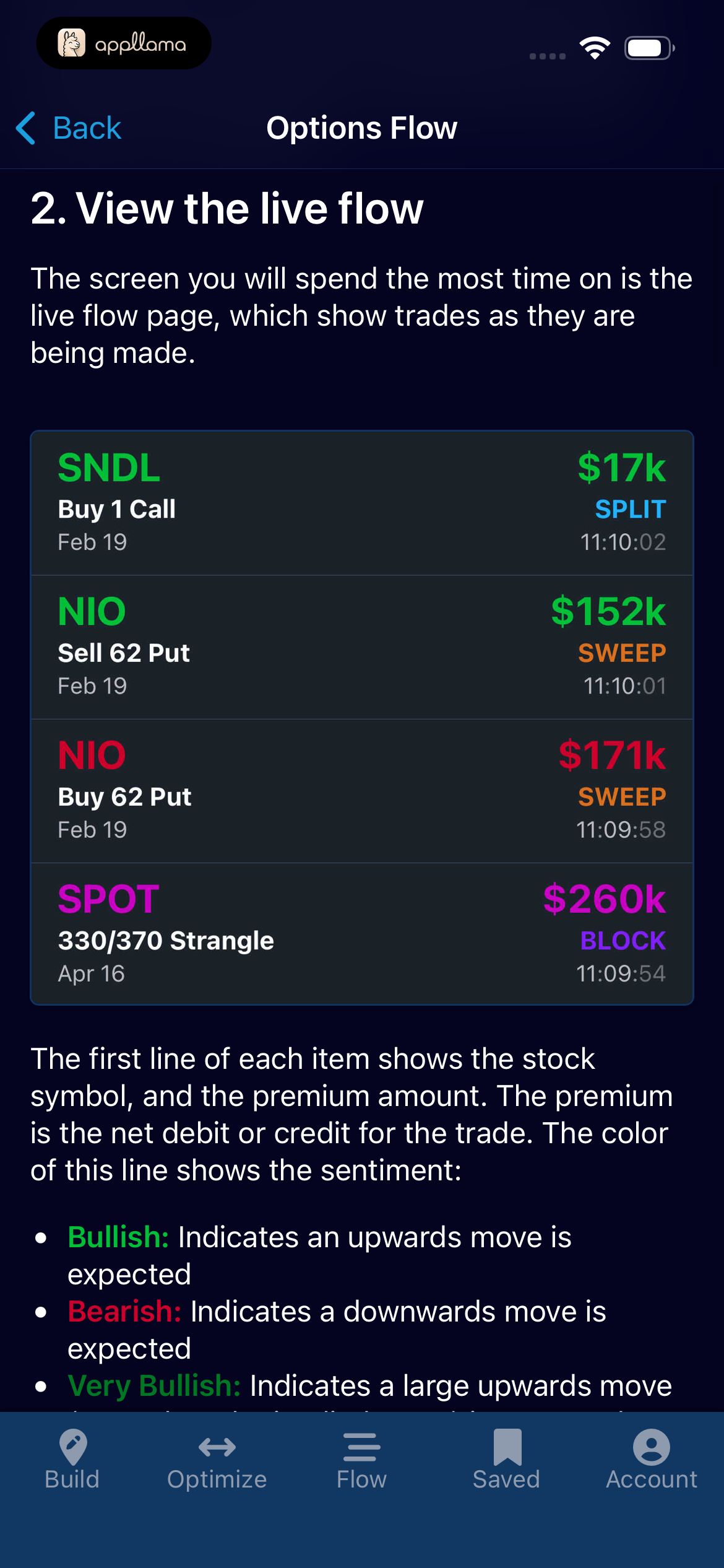 Live Options Flow