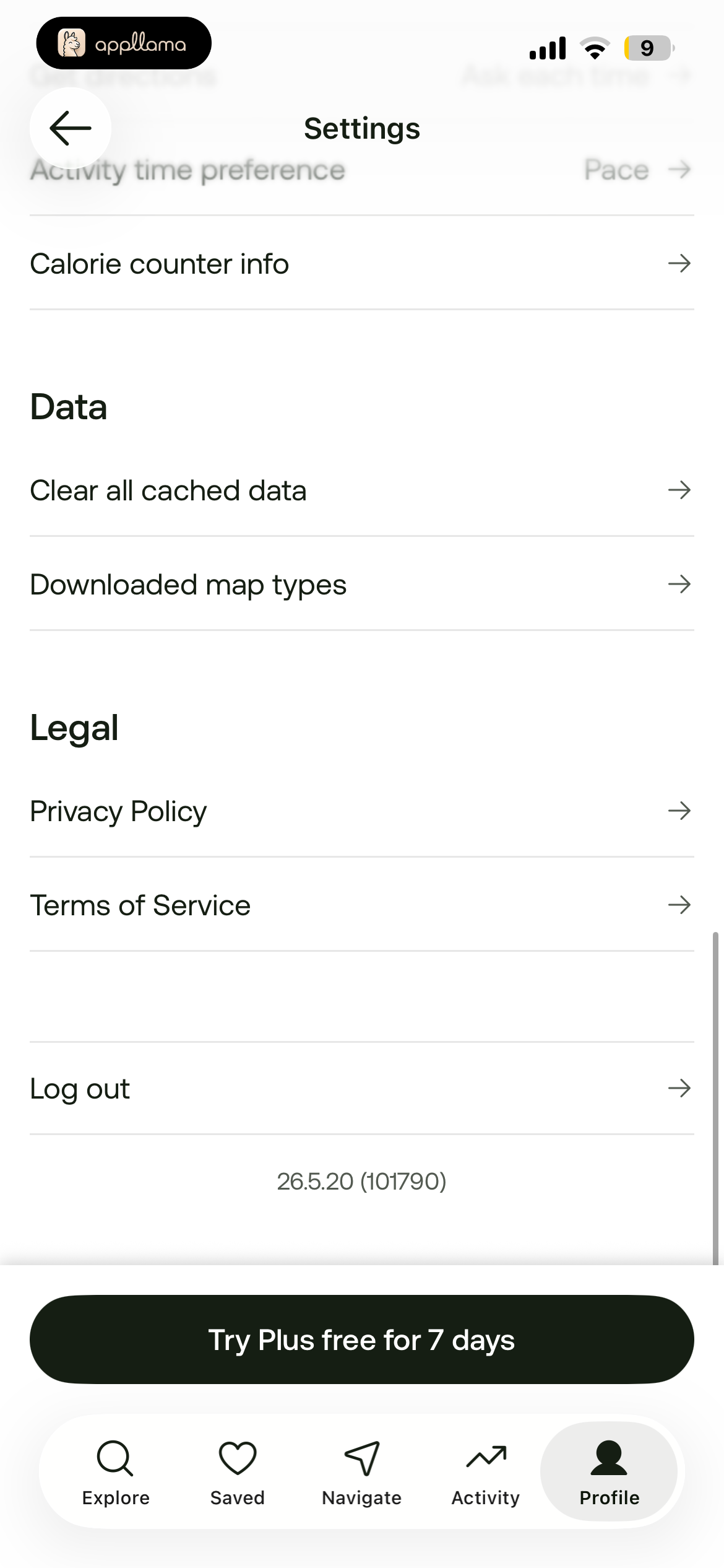 Settings Legal